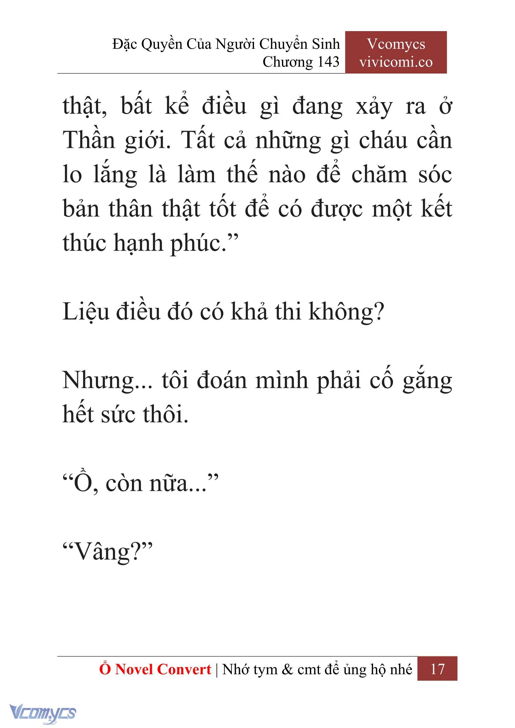 [Novel] Đặc Quyền Của Người Chuyển Sinh Chapter 143 - Trang 20