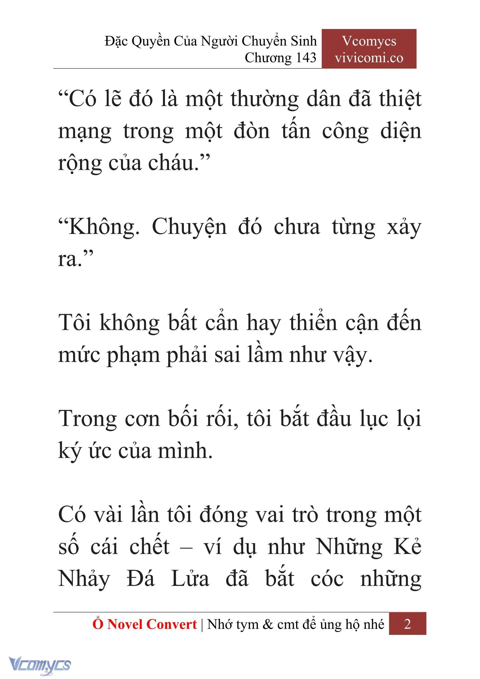 [Novel] Đặc Quyền Của Người Chuyển Sinh Chapter 143 - Trang 5
