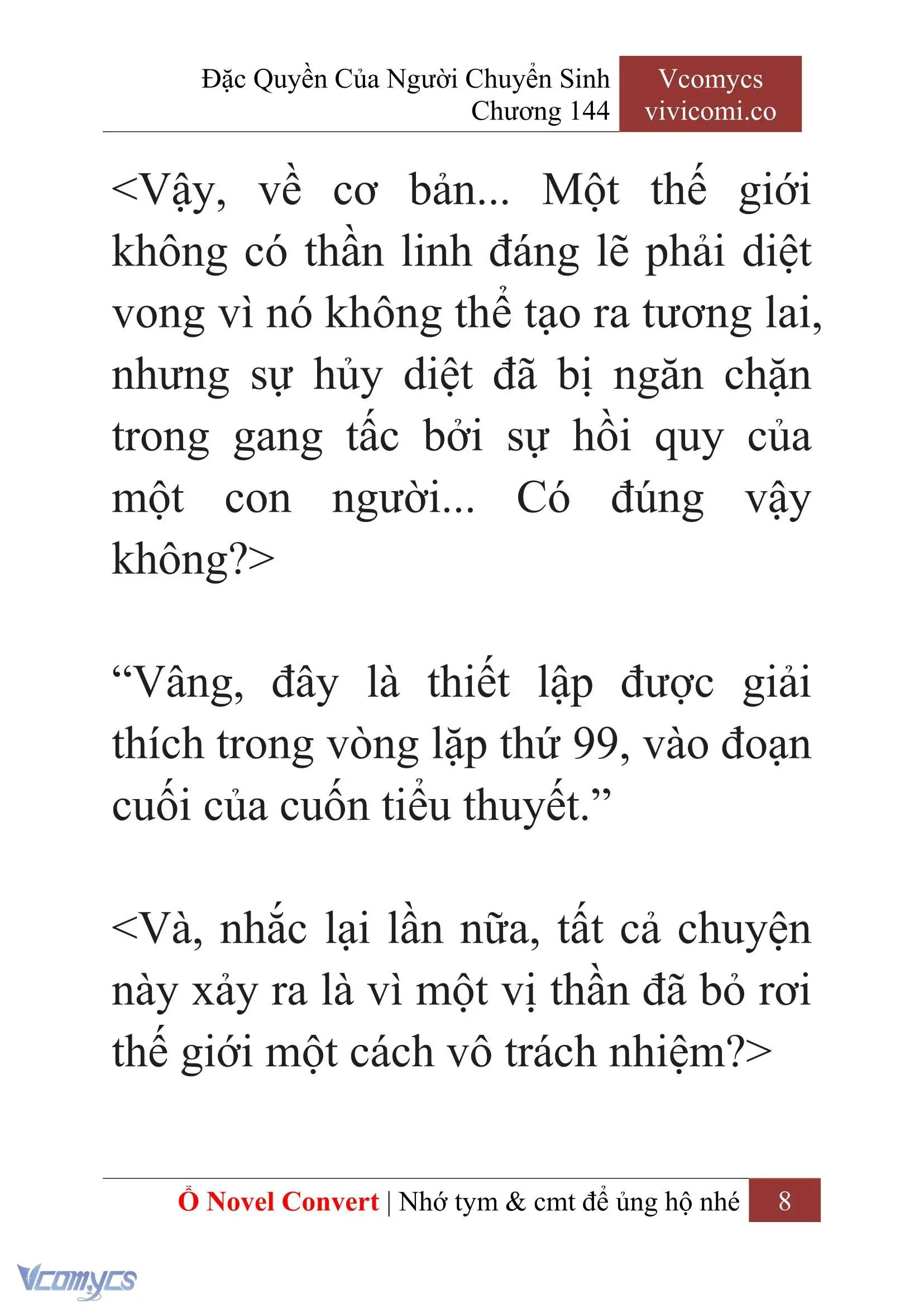 [Novel] Đặc Quyền Của Người Chuyển Sinh Chapter 144 - Trang 11