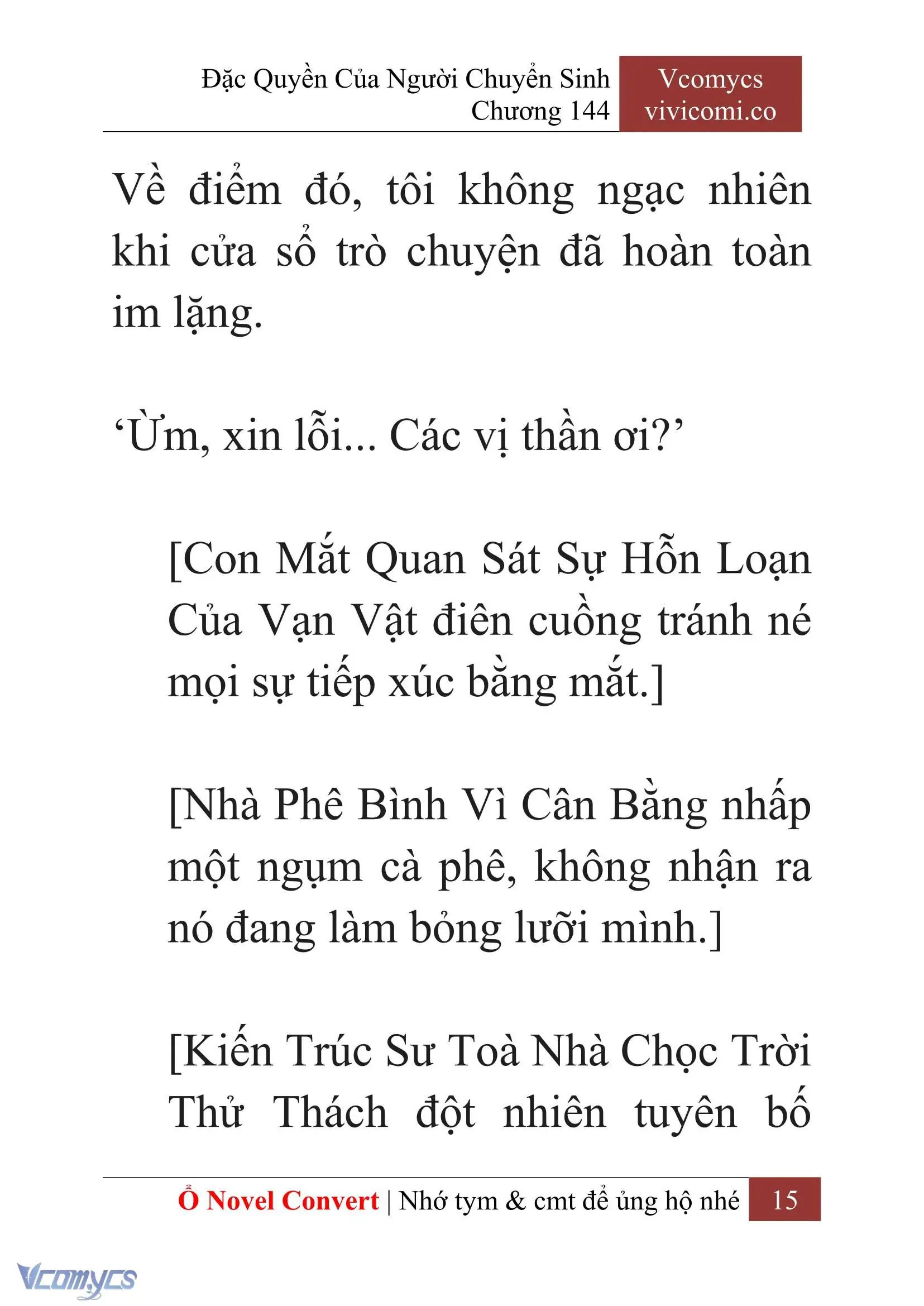 [Novel] Đặc Quyền Của Người Chuyển Sinh Chapter 144 - Trang 18