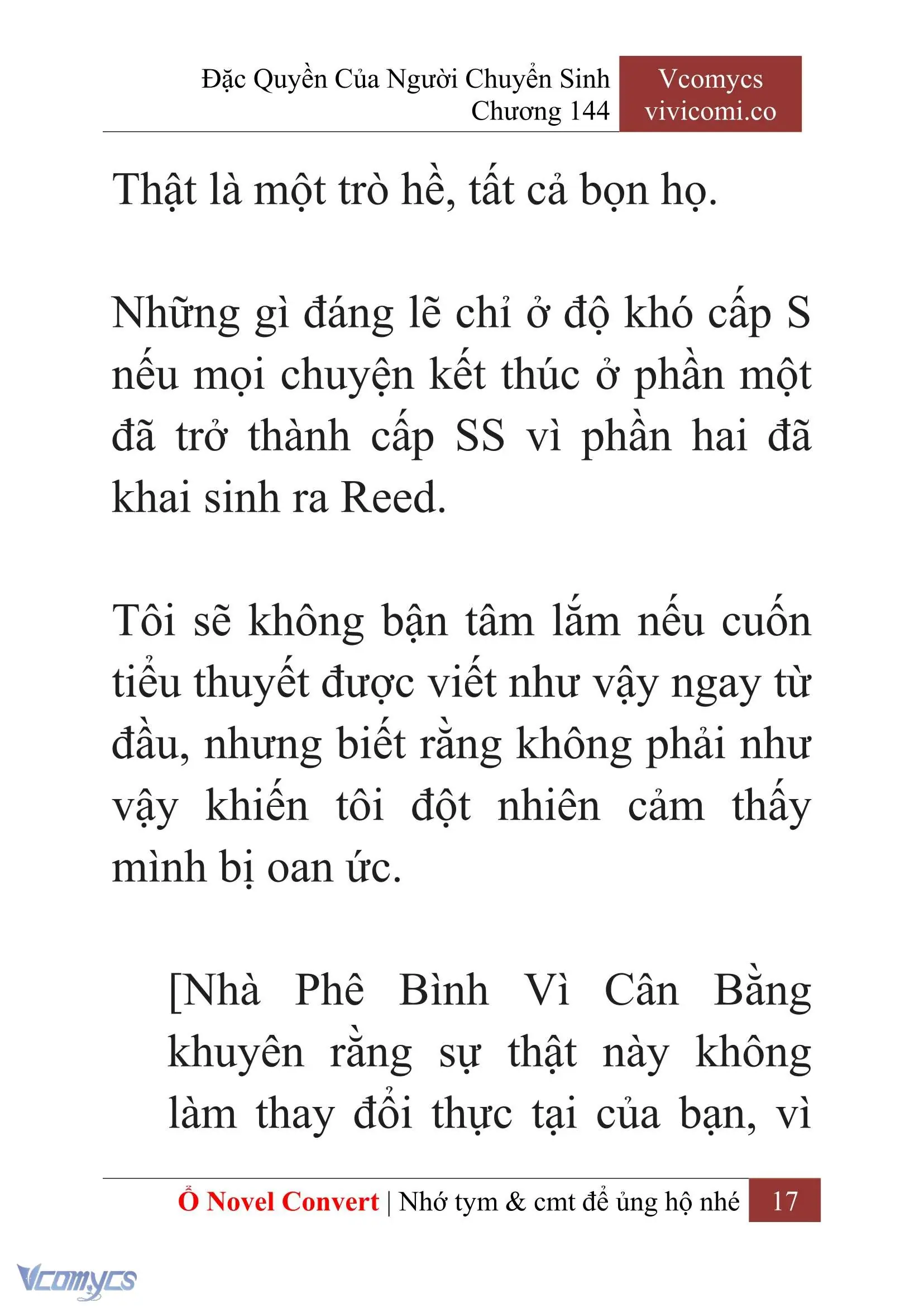 [Novel] Đặc Quyền Của Người Chuyển Sinh Chapter 144 - Trang 20