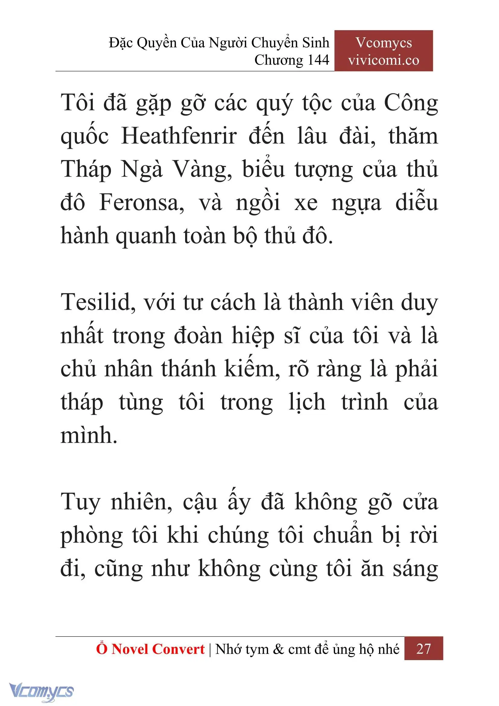 [Novel] Đặc Quyền Của Người Chuyển Sinh Chapter 144 - Trang 30