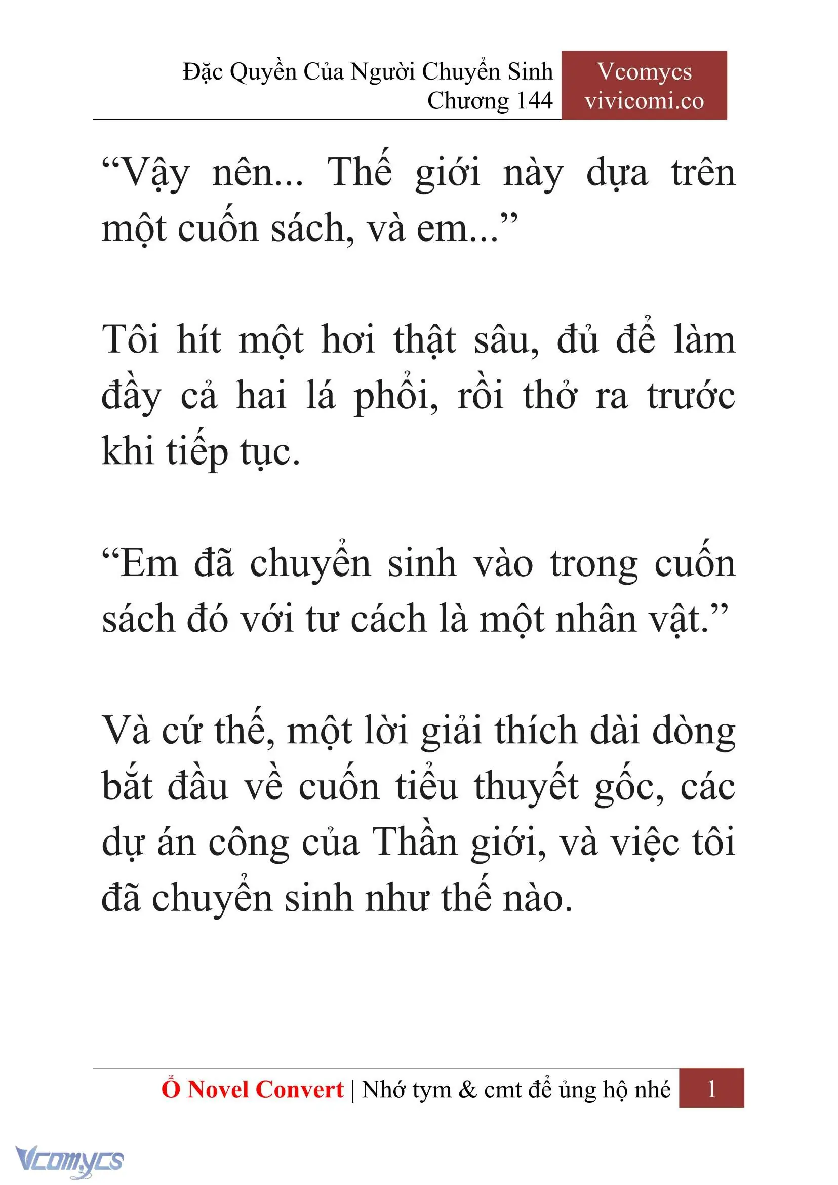 [Novel] Đặc Quyền Của Người Chuyển Sinh Chapter 144 - Trang 4