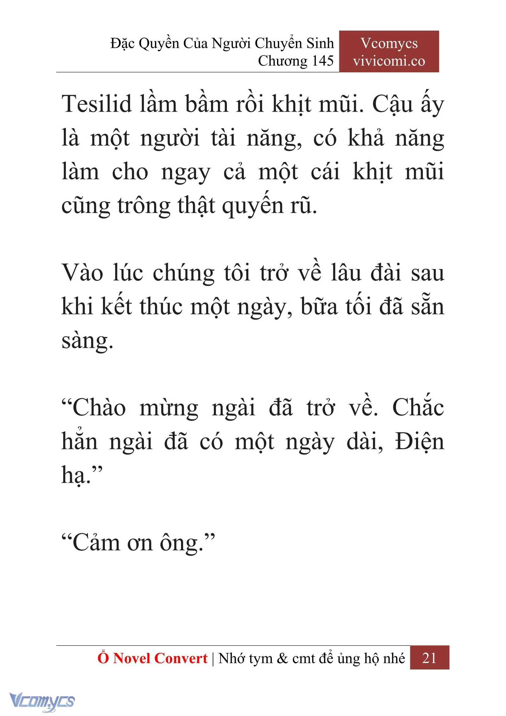 [Novel] Đặc Quyền Của Người Chuyển Sinh Chapter 145 - Trang 24