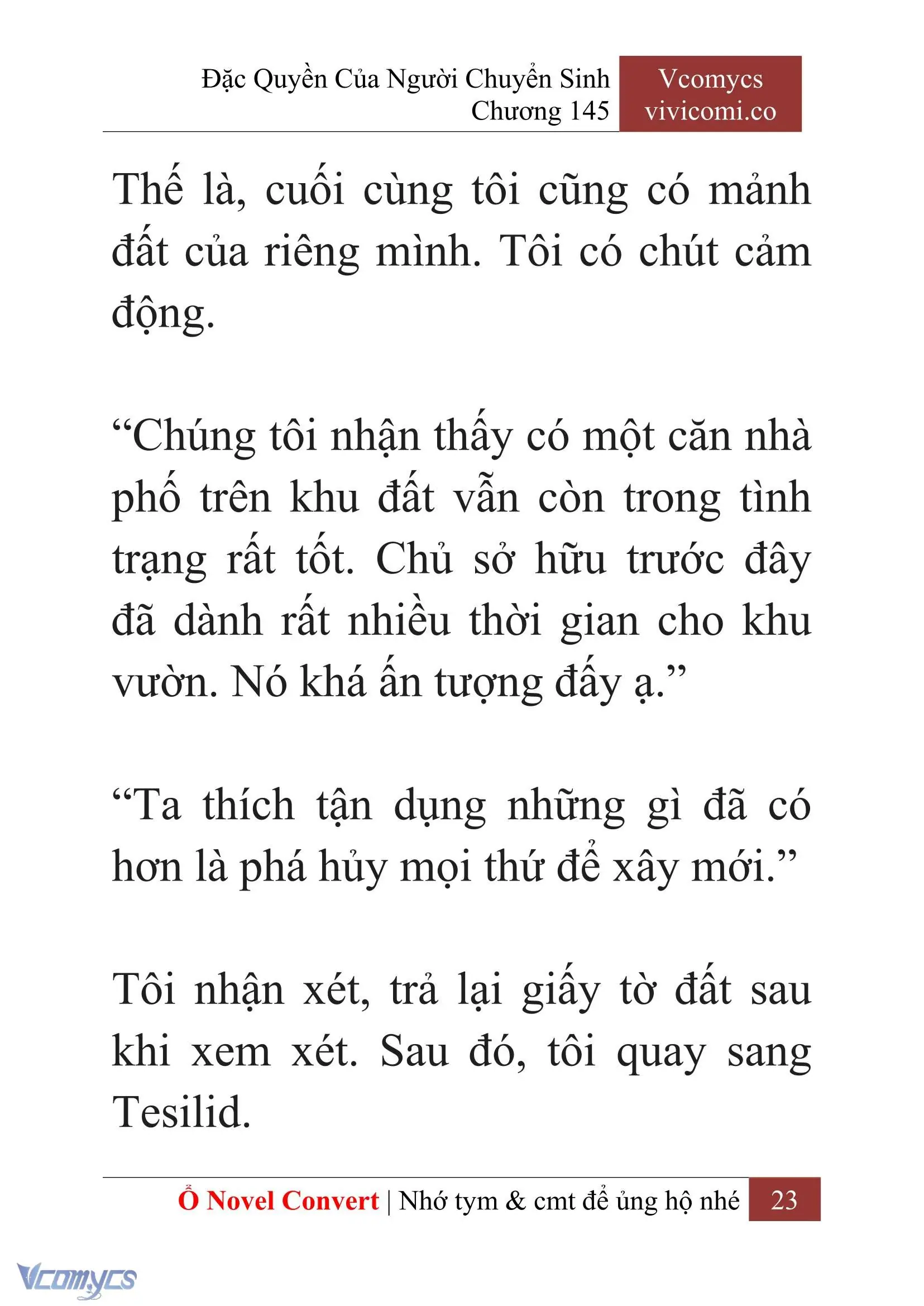 [Novel] Đặc Quyền Của Người Chuyển Sinh Chapter 145 - Trang 26