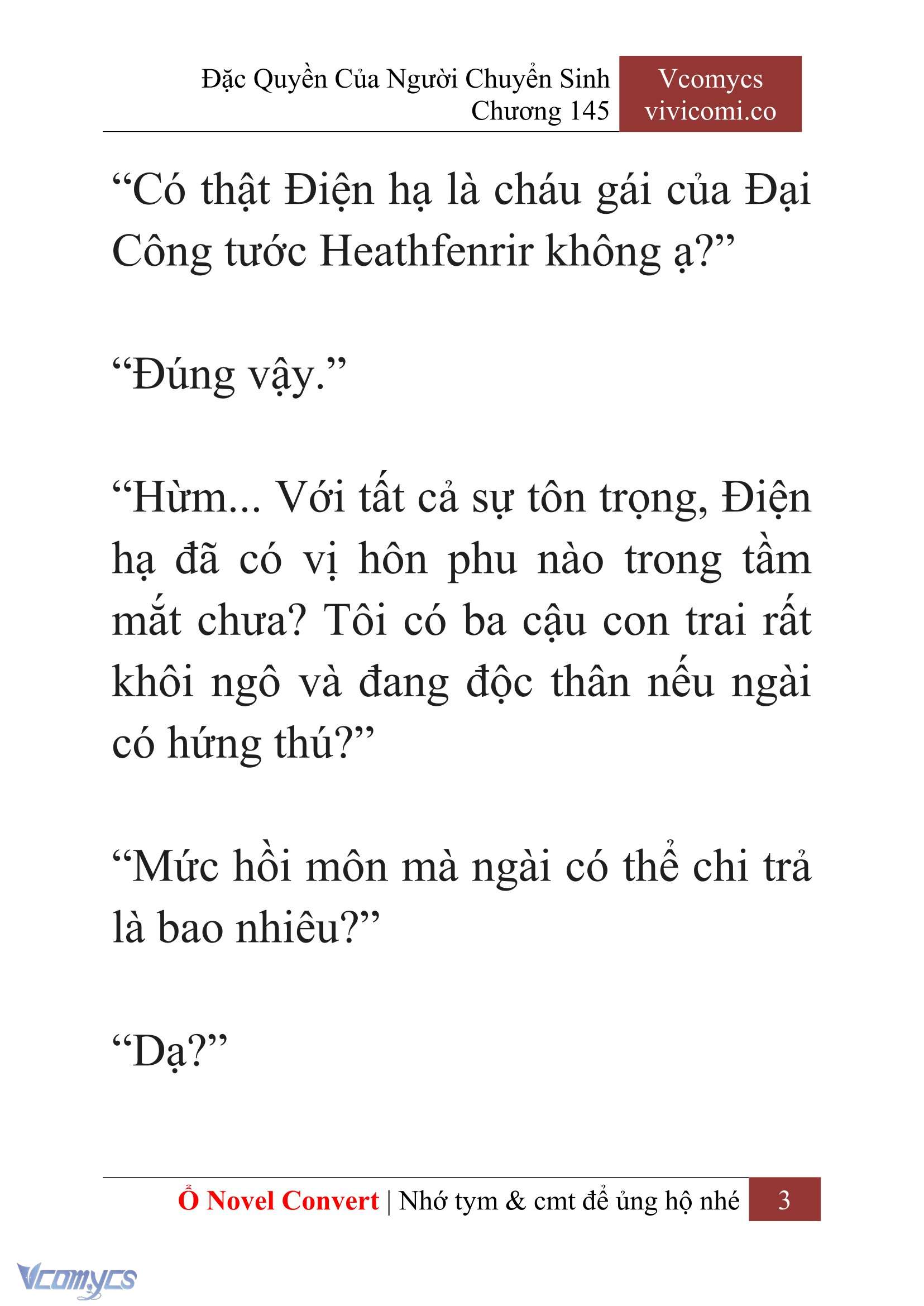 [Novel] Đặc Quyền Của Người Chuyển Sinh Chapter 145 - Trang 6