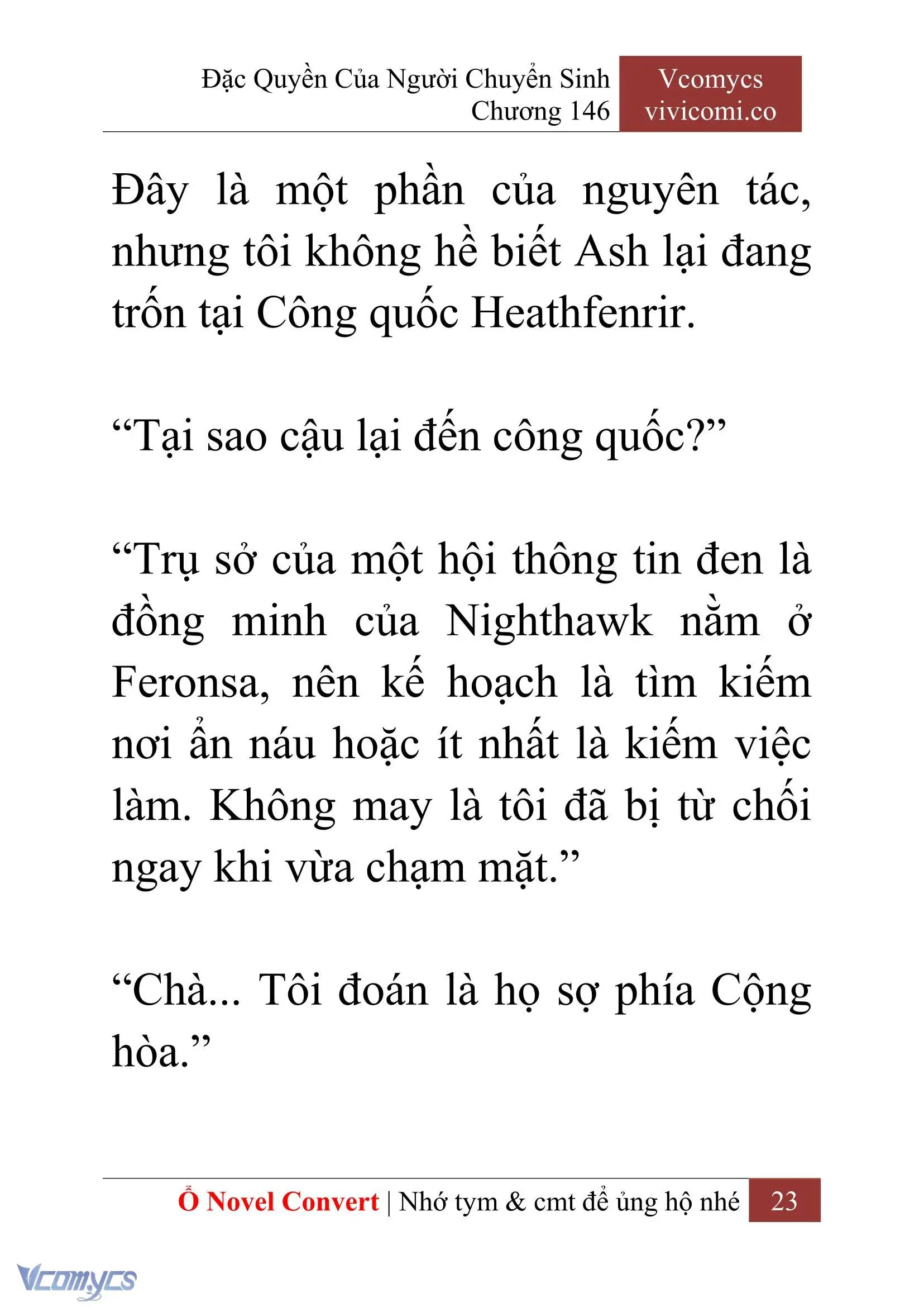 [Novel] Đặc Quyền Của Người Chuyển Sinh Chapter 146 - Trang 26