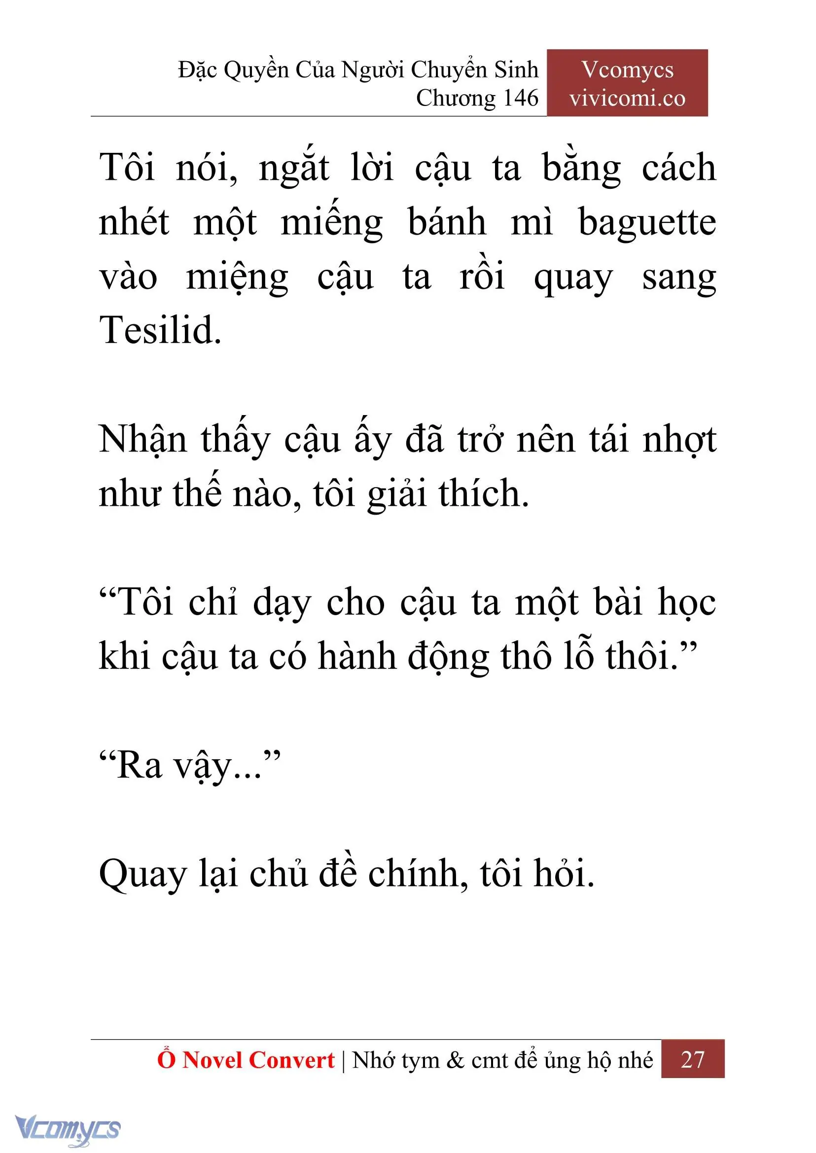 [Novel] Đặc Quyền Của Người Chuyển Sinh Chapter 146 - Trang 30