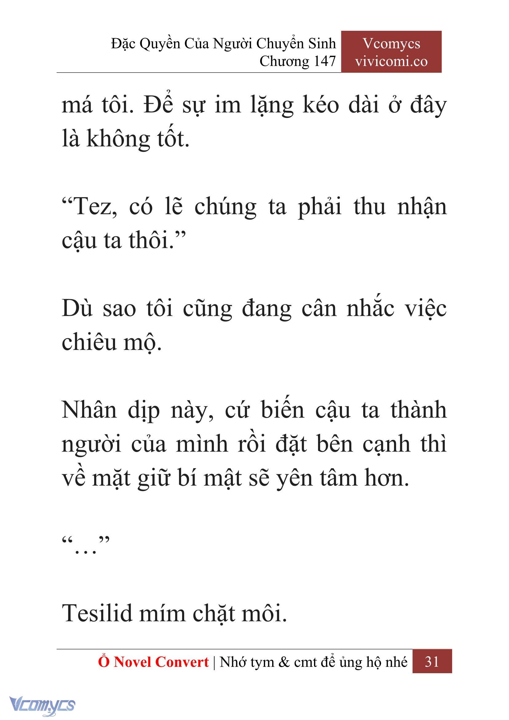 [Novel] Đặc Quyền Của Người Chuyển Sinh Chapter 147 - Trang 34