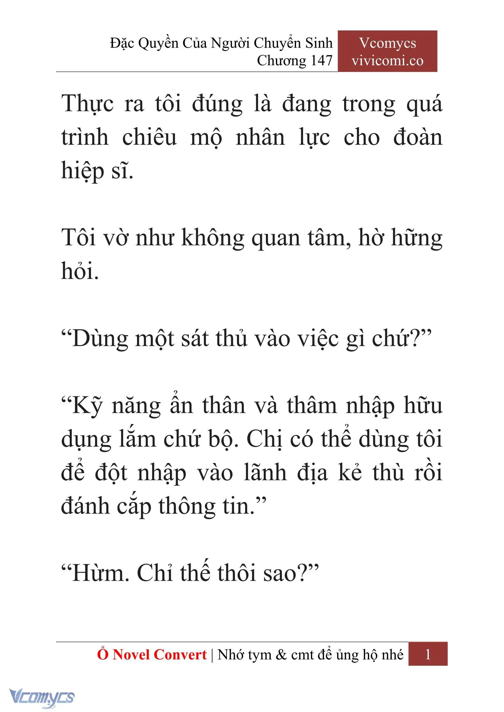 [Novel] Đặc Quyền Của Người Chuyển Sinh Chapter 147 - Trang 4