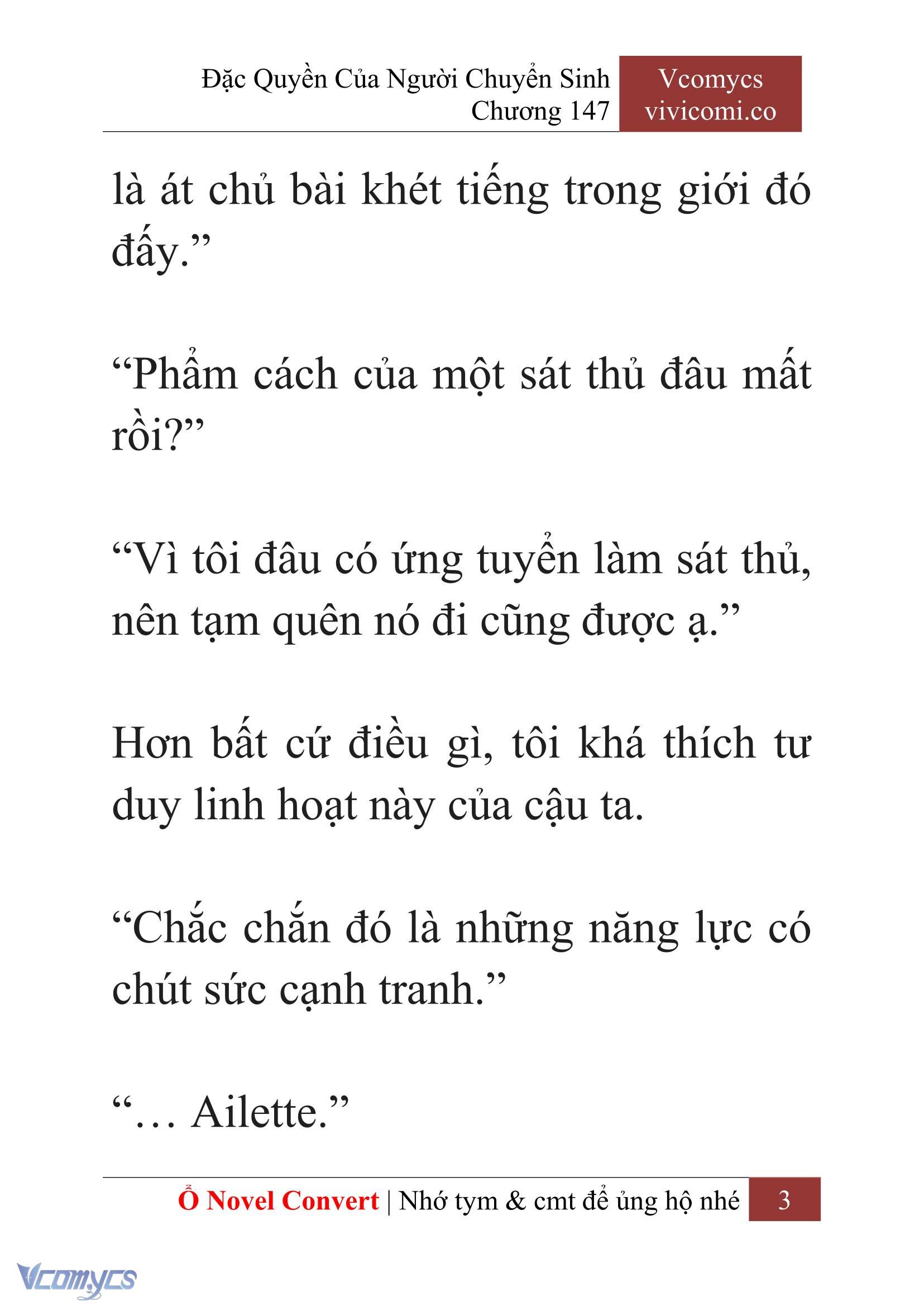 [Novel] Đặc Quyền Của Người Chuyển Sinh Chapter 147 - Trang 6