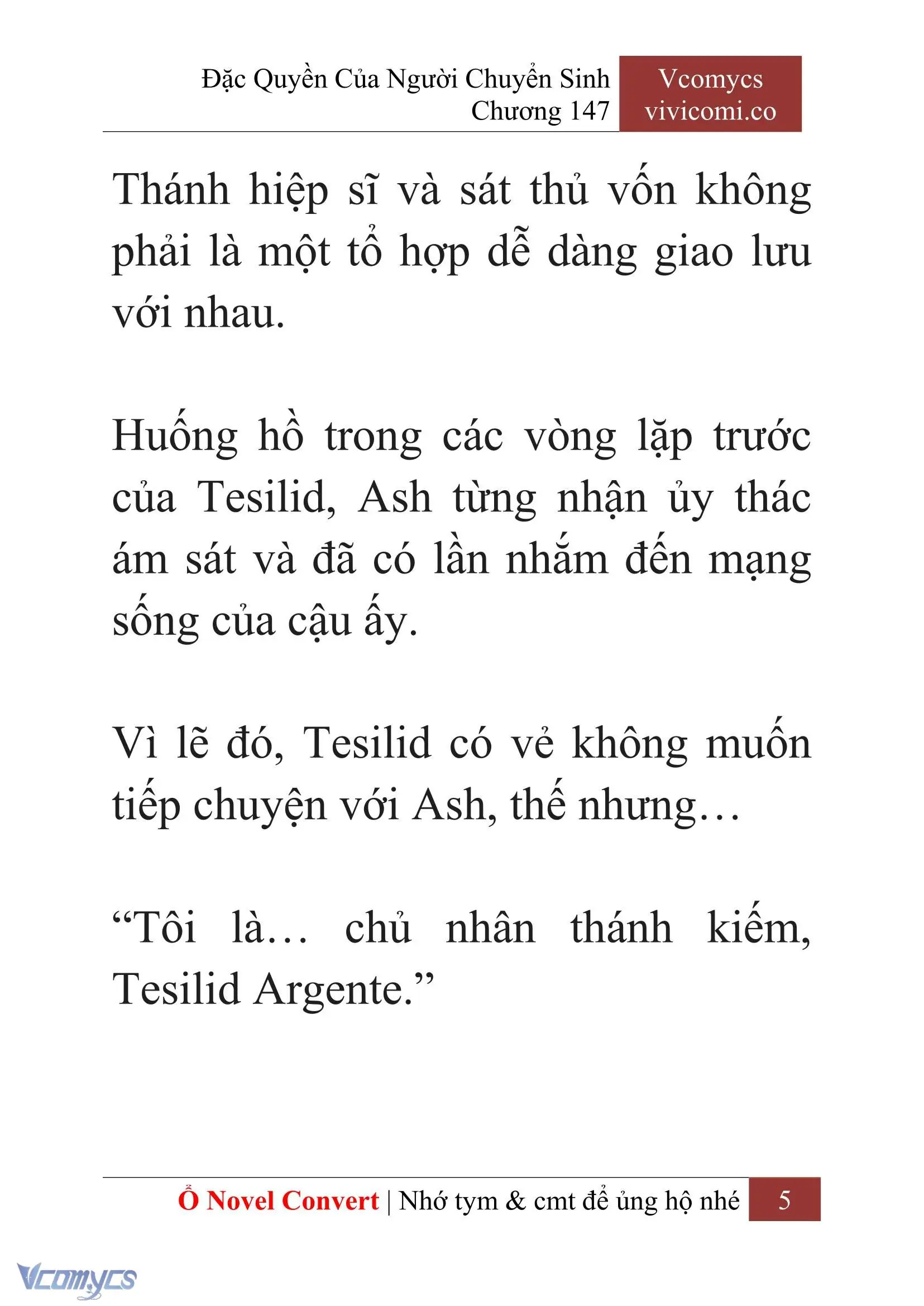[Novel] Đặc Quyền Của Người Chuyển Sinh Chapter 147 - Trang 8