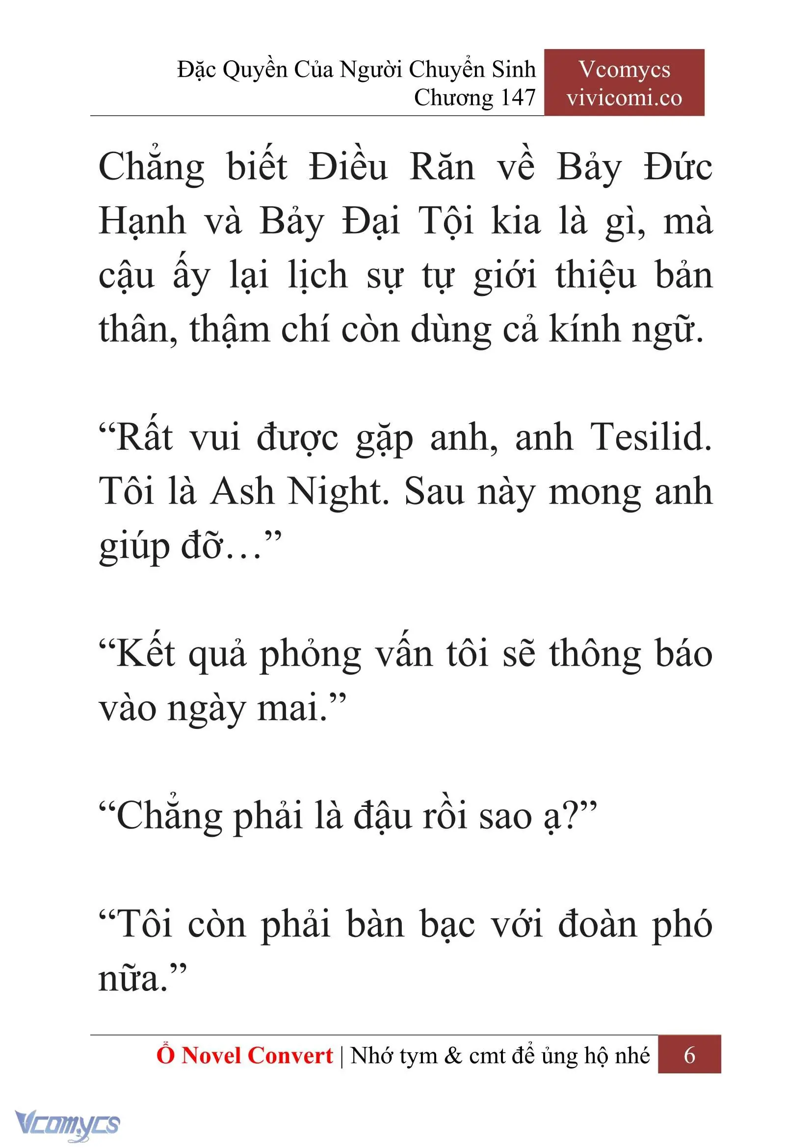 [Novel] Đặc Quyền Của Người Chuyển Sinh Chapter 147 - Trang 9