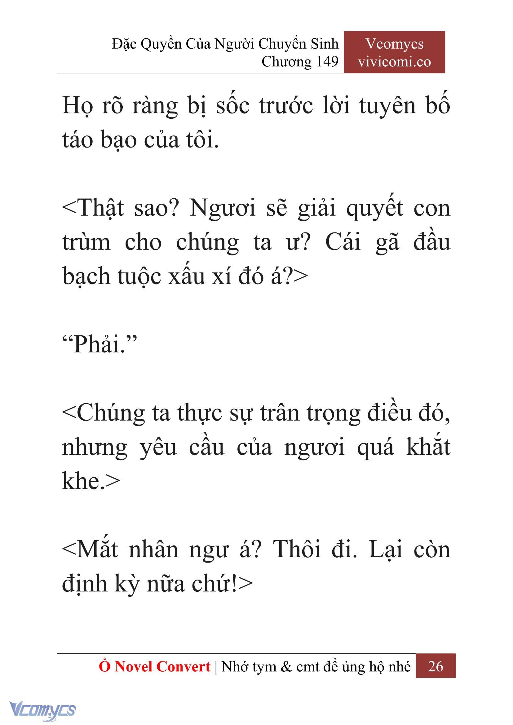[Novel] Đặc Quyền Của Người Chuyển Sinh Chapter 149 - Trang 29