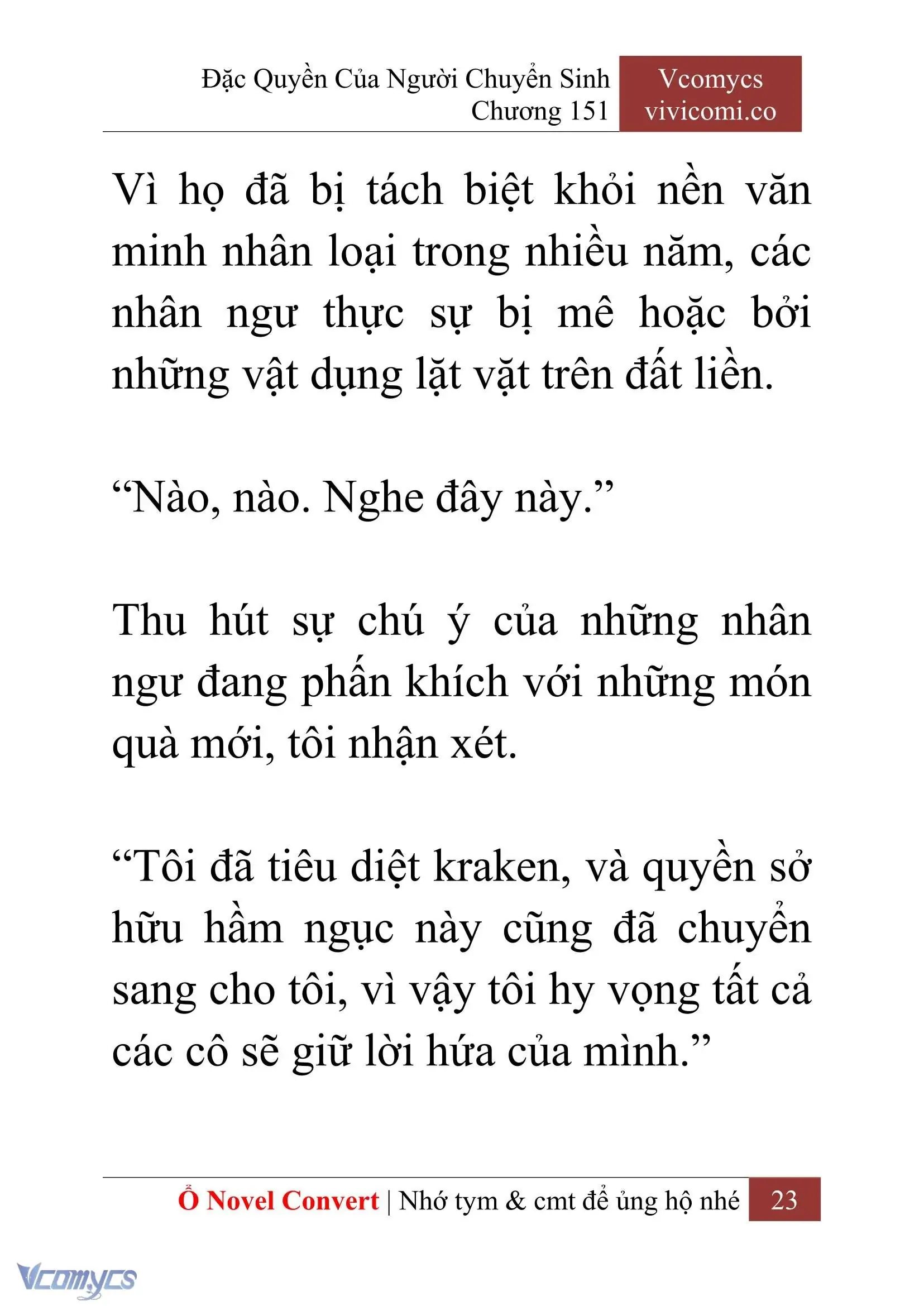[Novel] Đặc Quyền Của Người Chuyển Sinh Chapter 151 - Trang 26