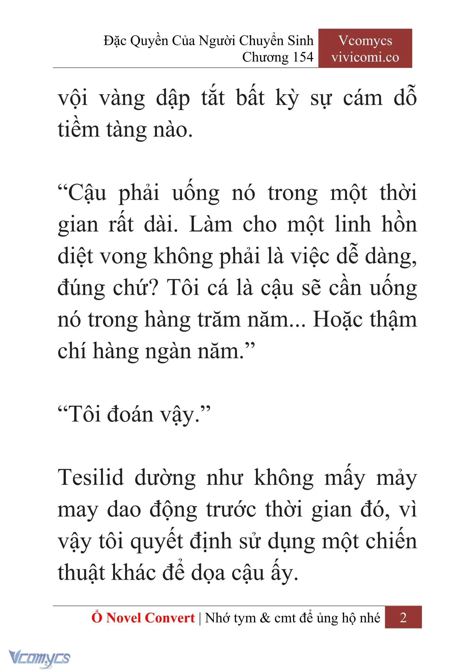 [Novel] Đặc Quyền Của Người Chuyển Sinh Chapter 154 - Trang 5