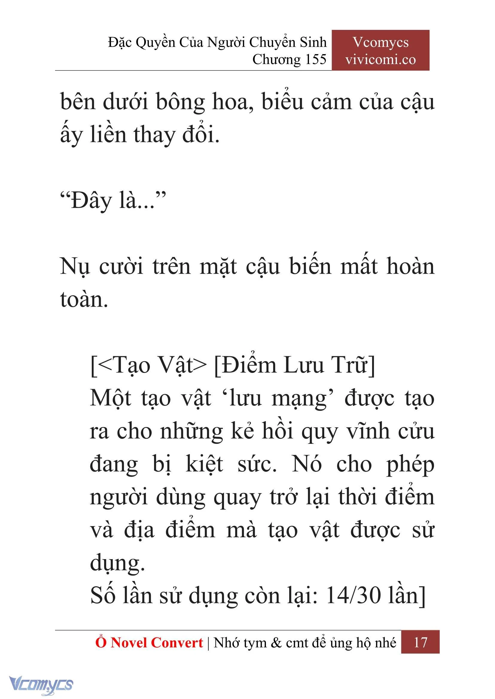 [Novel] Đặc Quyền Của Người Chuyển Sinh Chapter 155 - Trang 20