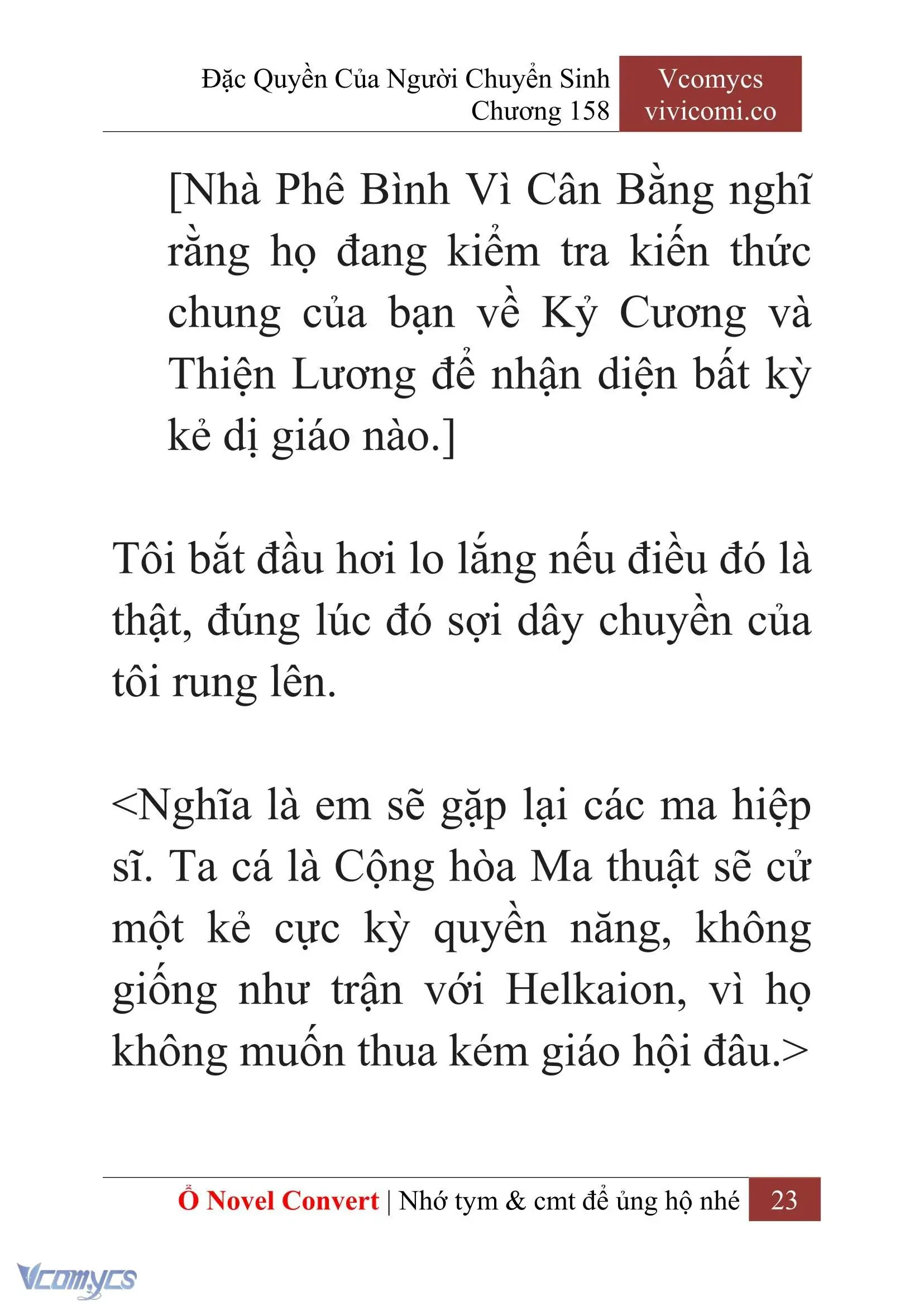 [Novel] Đặc Quyền Của Người Chuyển Sinh Chapter 158 - Trang 26