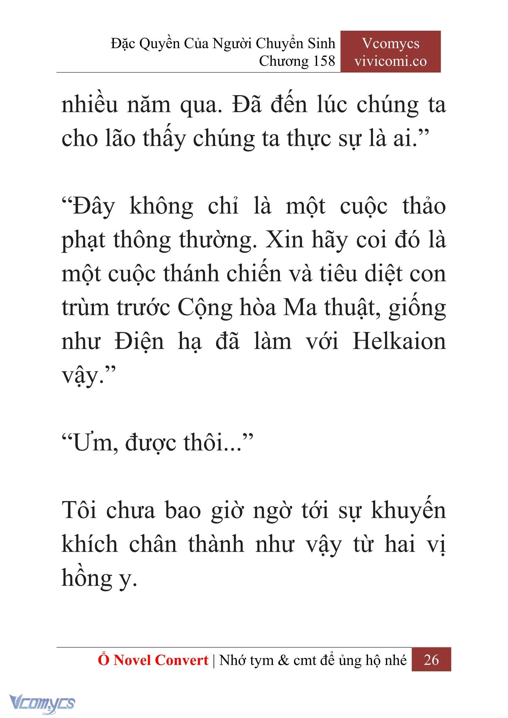 [Novel] Đặc Quyền Của Người Chuyển Sinh Chapter 158 - Trang 29