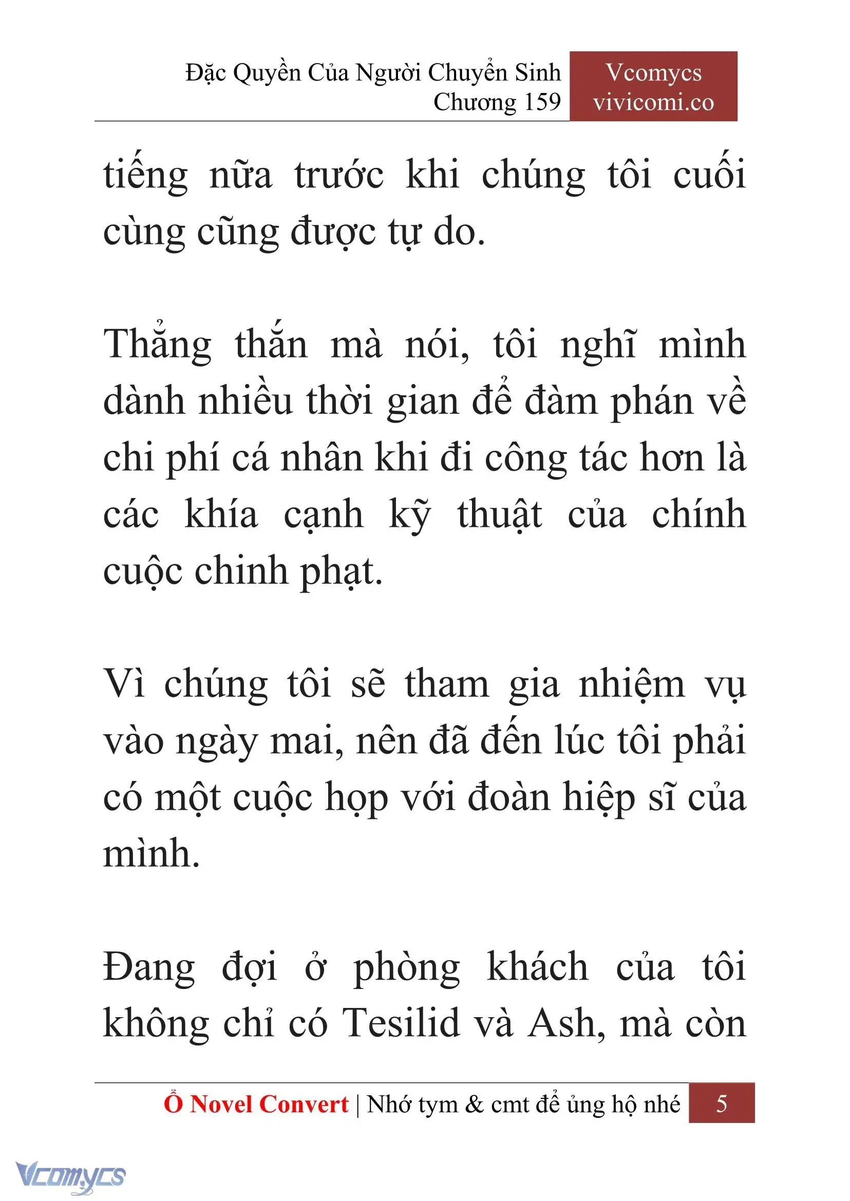 [Novel] Đặc Quyền Của Người Chuyển Sinh Chapter 159 - Trang 8