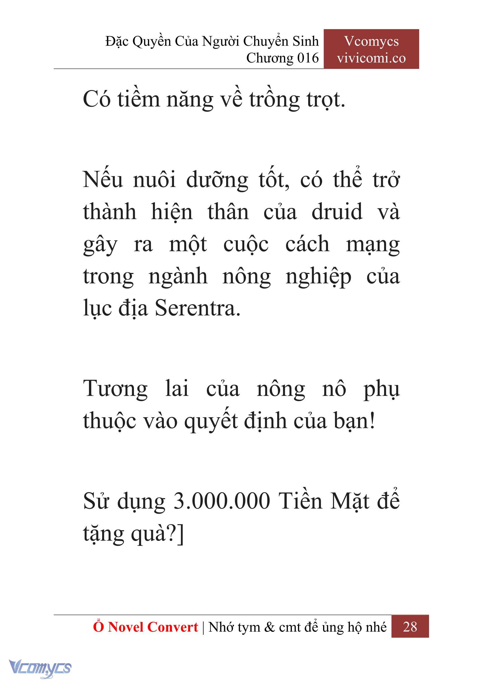 [Novel] Đặc Quyền Của Người Chuyển Sinh Chapter 16 - Trang 30