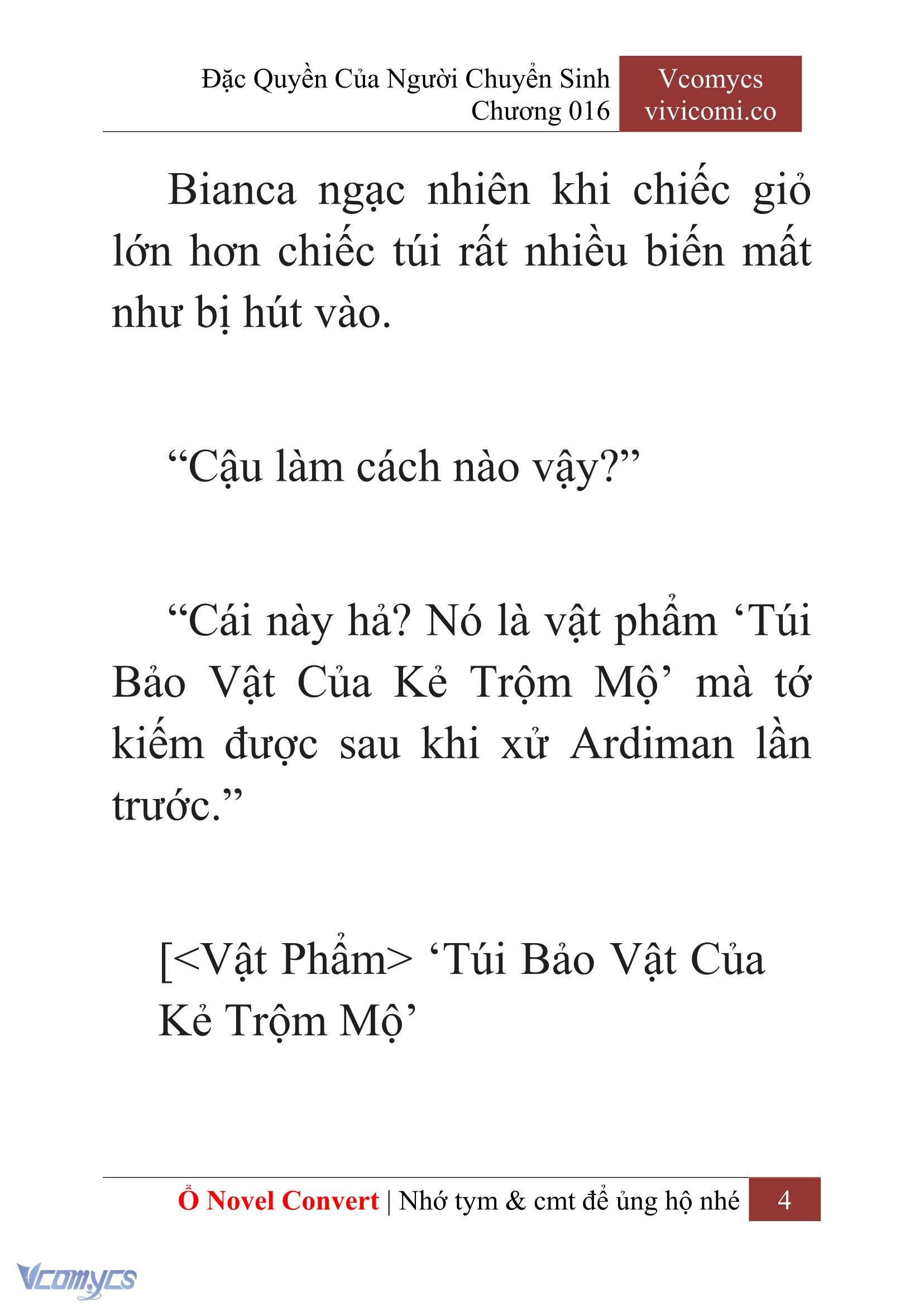 [Novel] Đặc Quyền Của Người Chuyển Sinh Chapter 16 - Trang 7