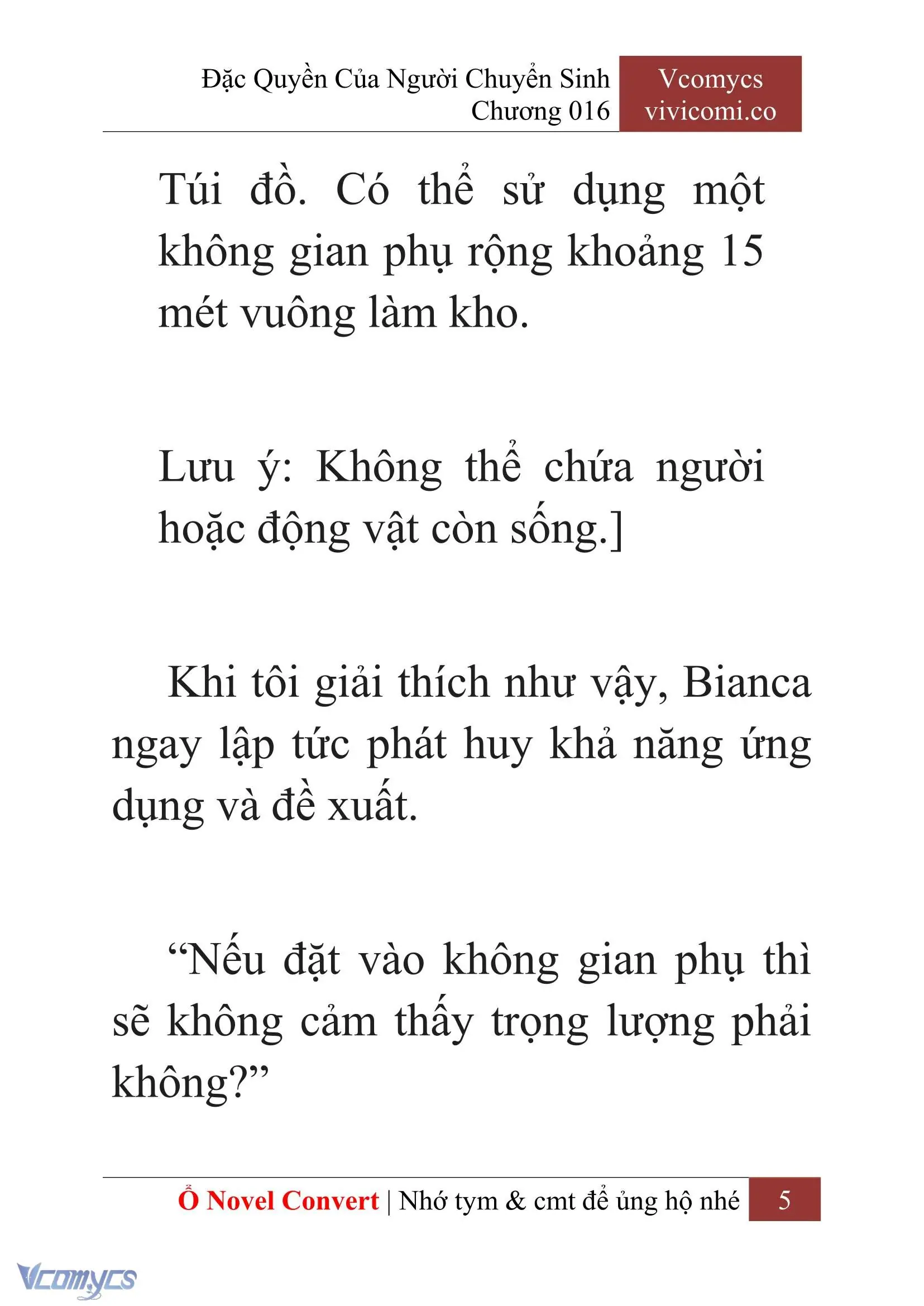 [Novel] Đặc Quyền Của Người Chuyển Sinh Chapter 16 - Trang 8