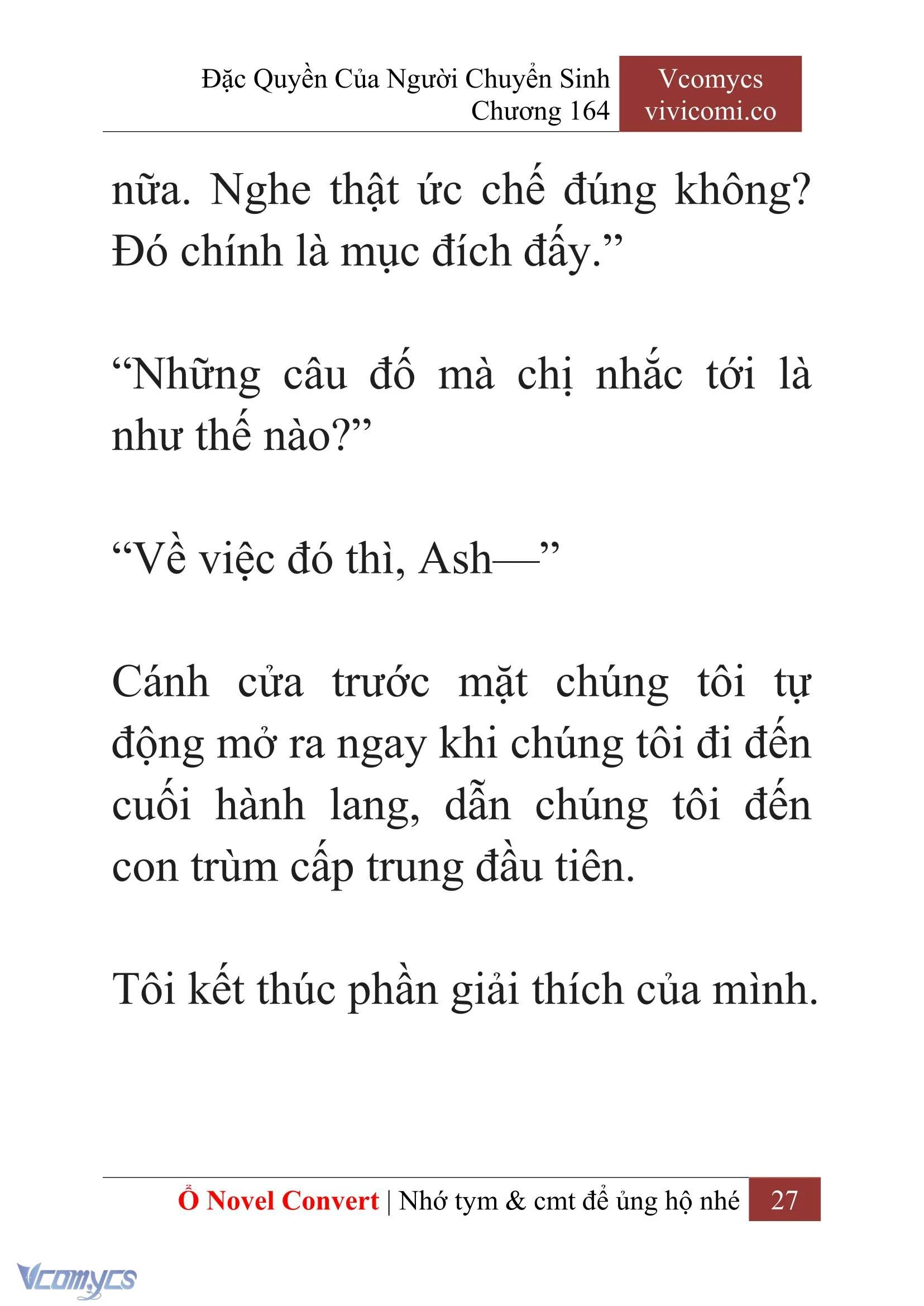 [Novel] Đặc Quyền Của Người Chuyển Sinh Chapter 164 - Trang 30