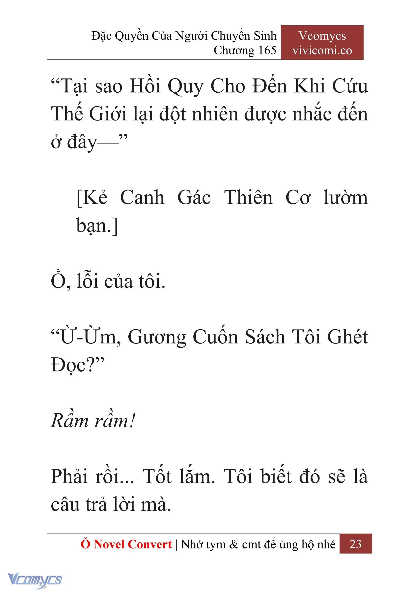 [Novel] Đặc Quyền Của Người Chuyển Sinh Chapter 165 - Trang 26