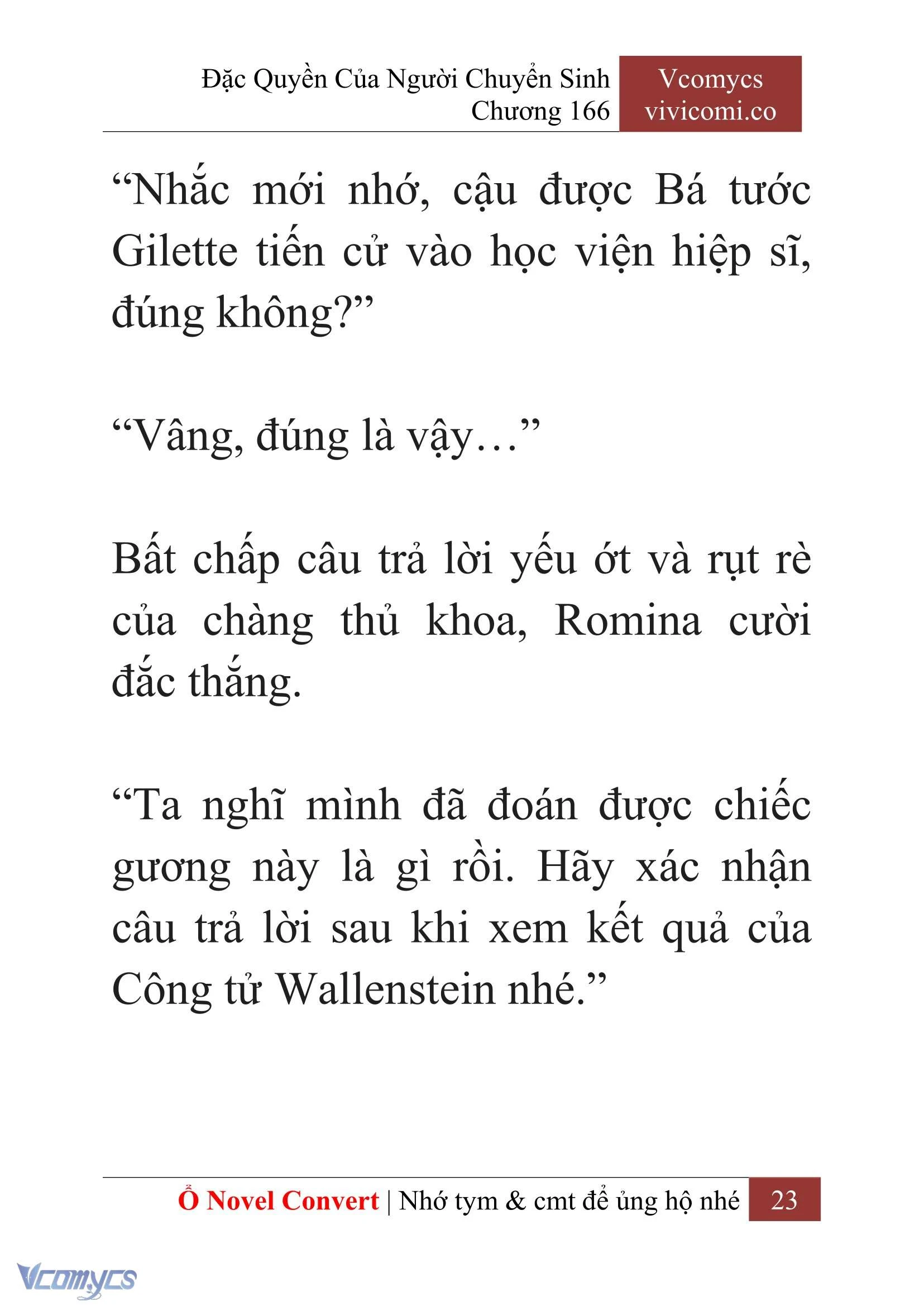 [Novel] Đặc Quyền Của Người Chuyển Sinh Chapter 166 - Trang 27