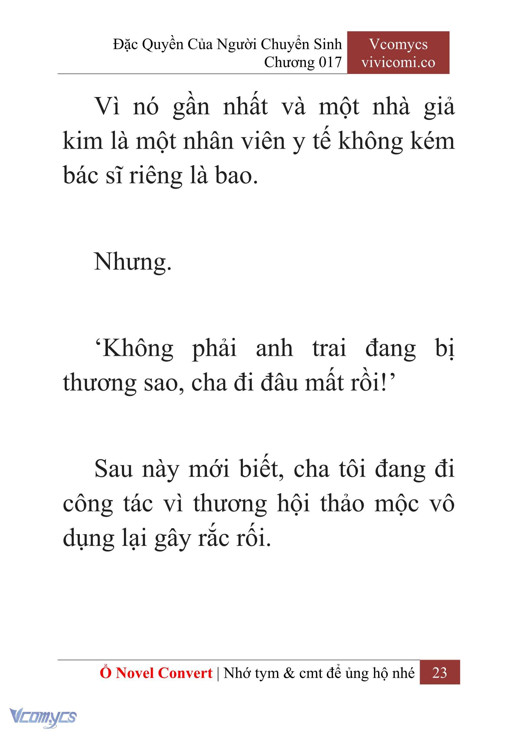 [Novel] Đặc Quyền Của Người Chuyển Sinh Chapter 17 - Trang 26