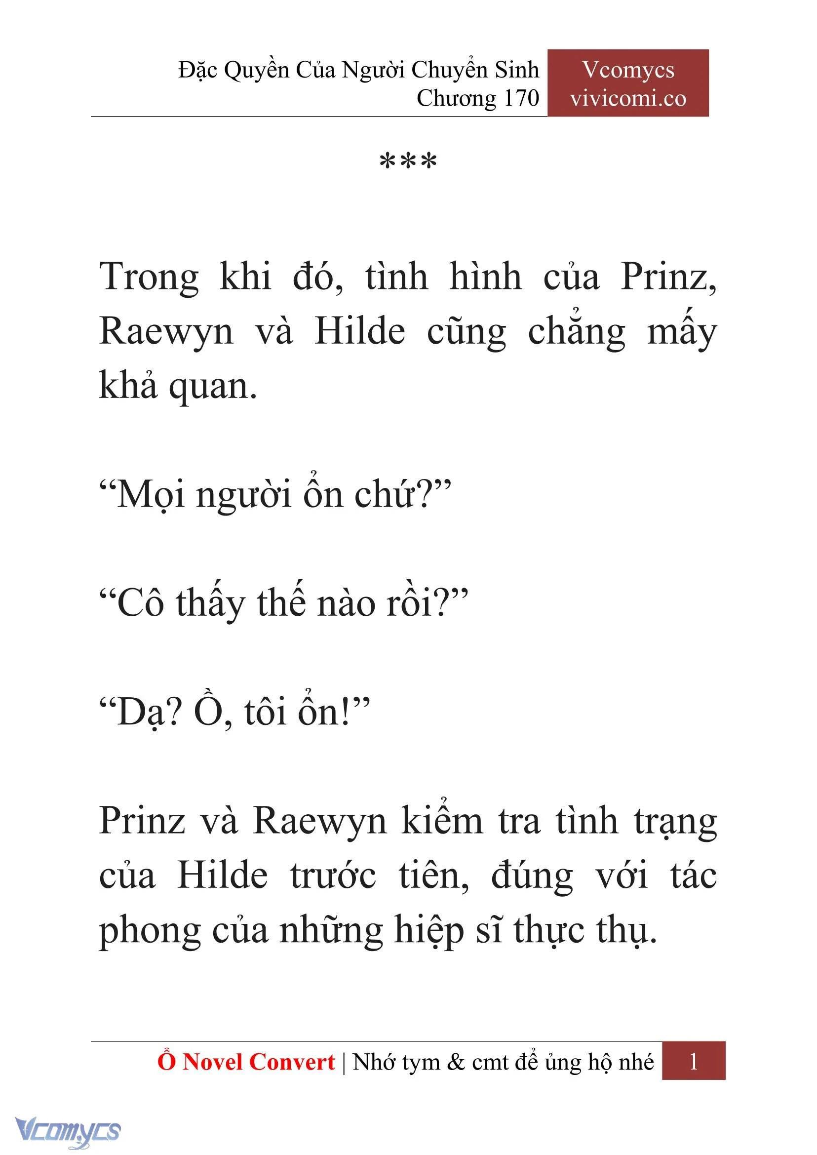 [Novel] Đặc Quyền Của Người Chuyển Sinh Chapter 170 - Trang 5