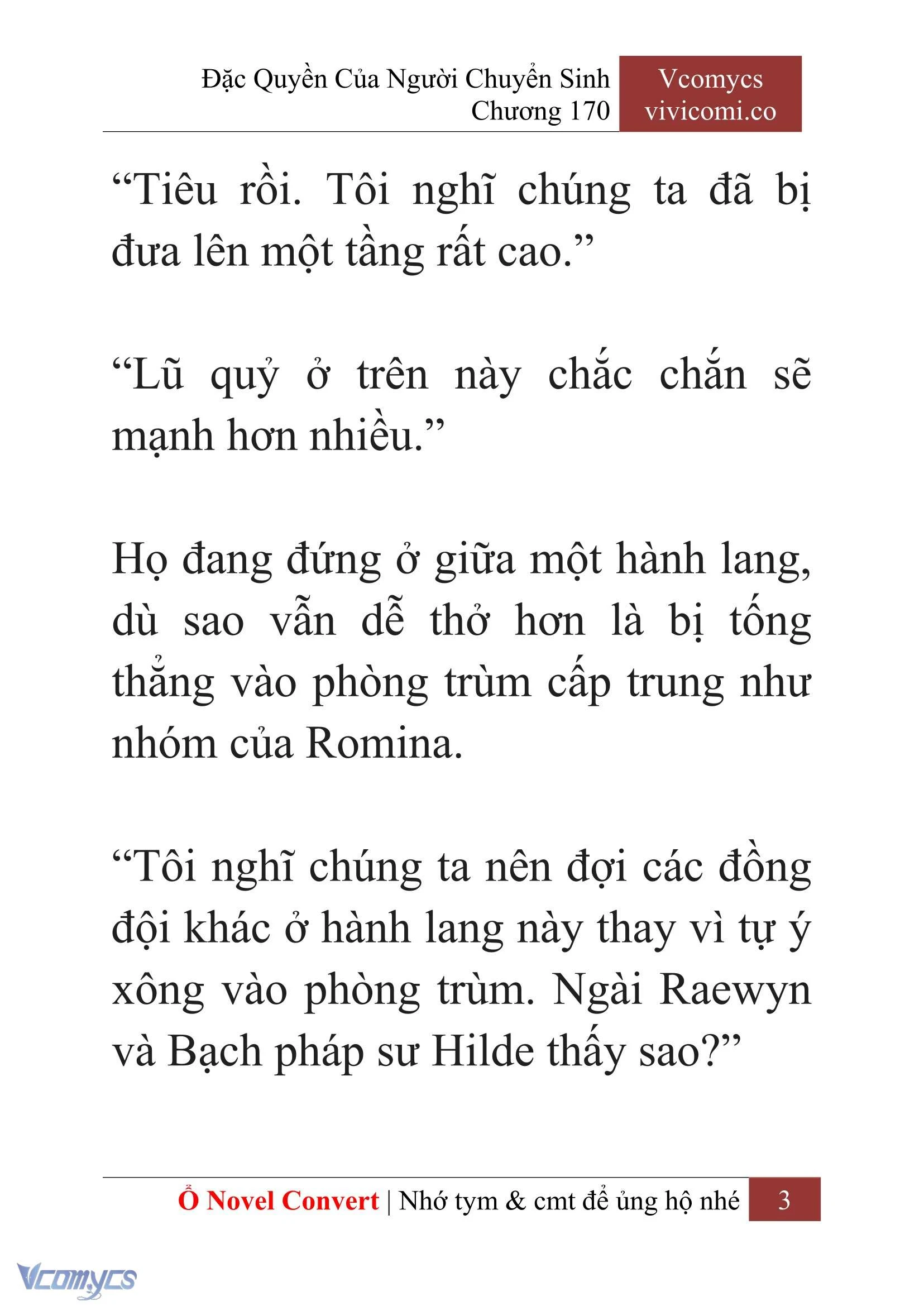 [Novel] Đặc Quyền Của Người Chuyển Sinh Chapter 170 - Trang 7