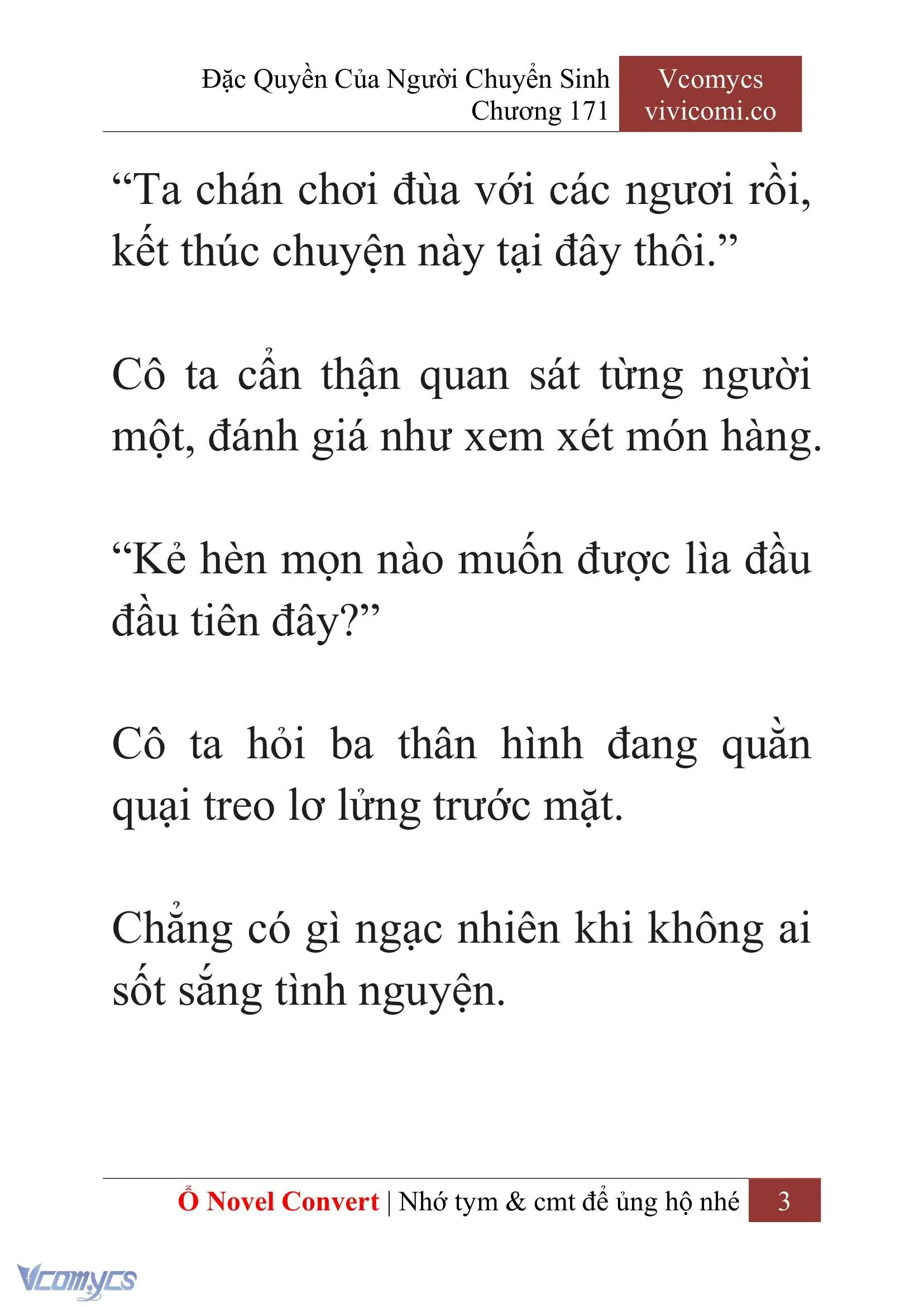 [Novel] Đặc Quyền Của Người Chuyển Sinh Chapter 171 - Trang 7