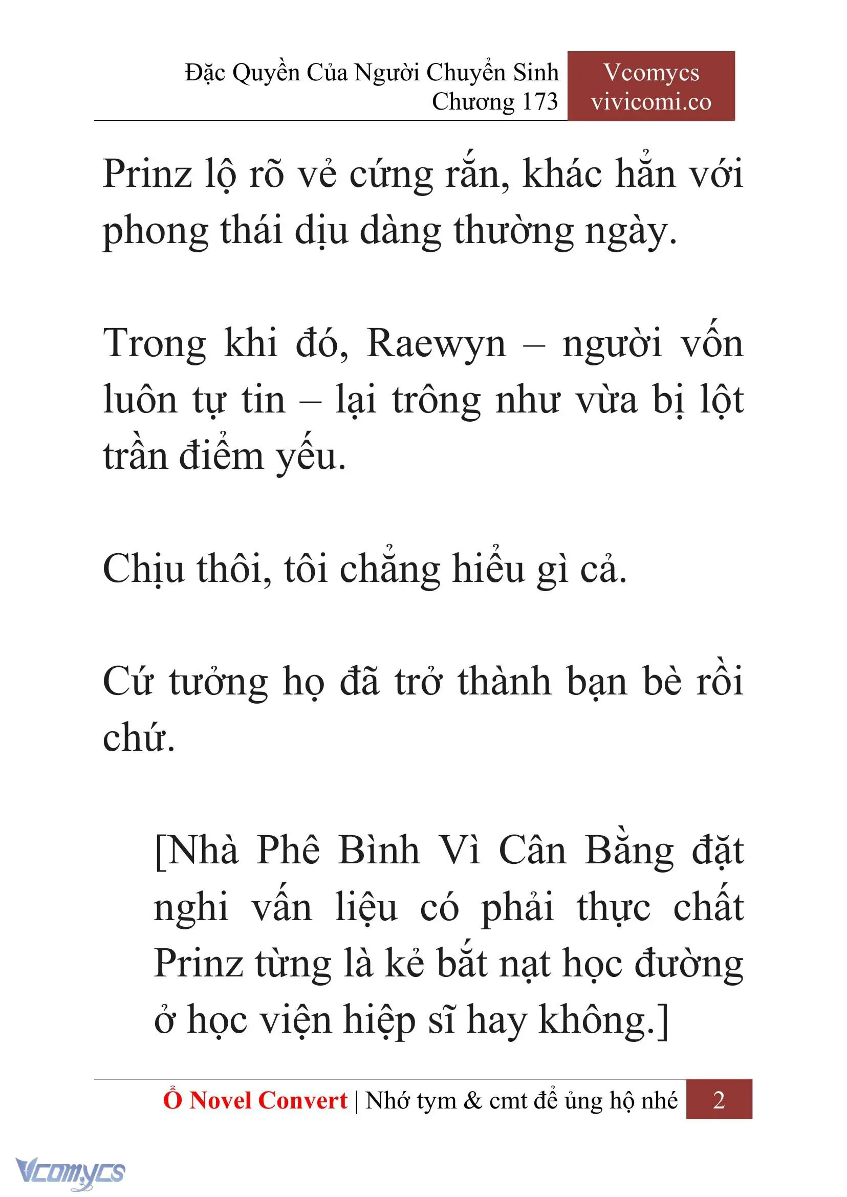 [Novel] Đặc Quyền Của Người Chuyển Sinh Chapter 173 - Trang 6