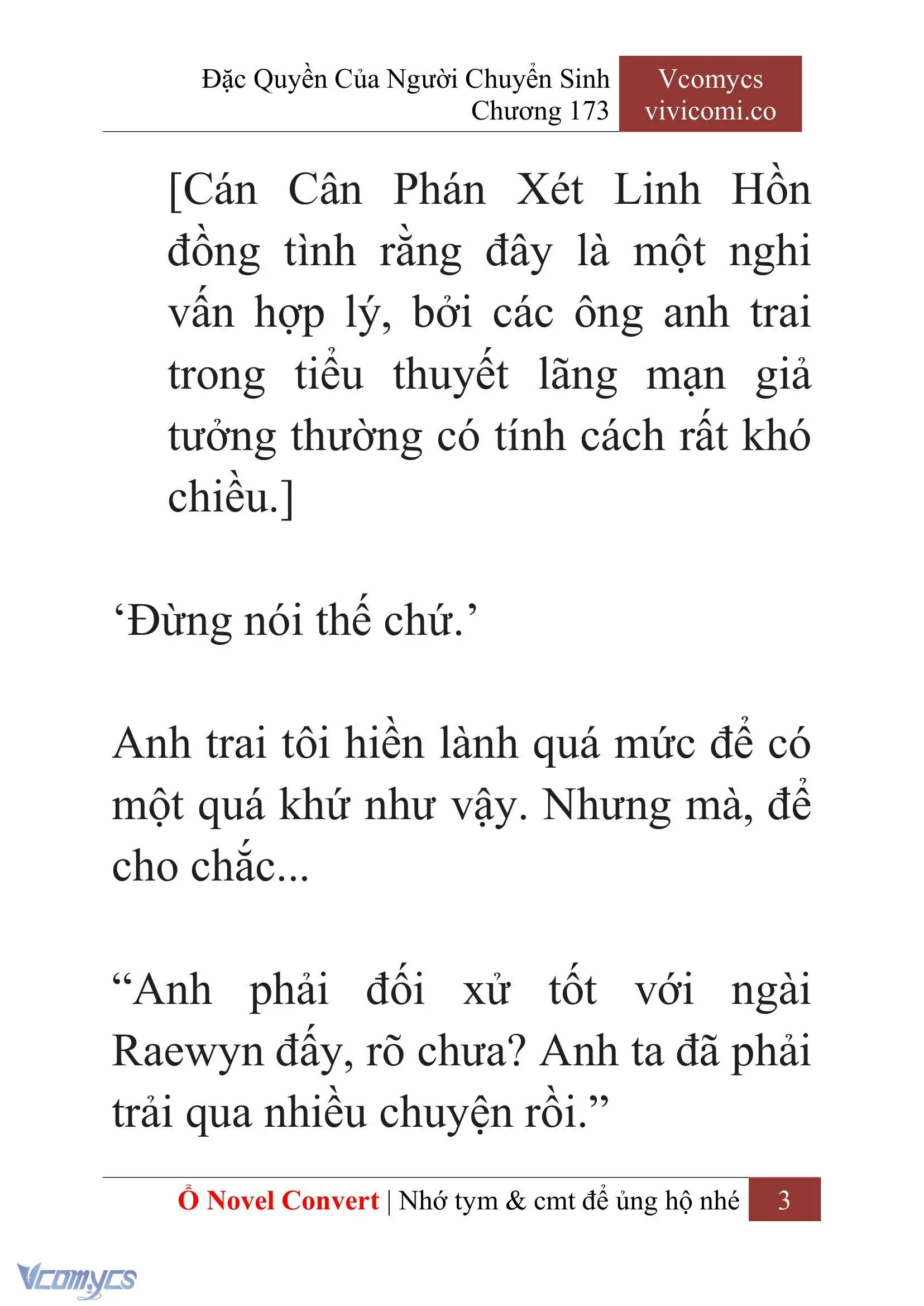 [Novel] Đặc Quyền Của Người Chuyển Sinh Chapter 173 - Trang 7