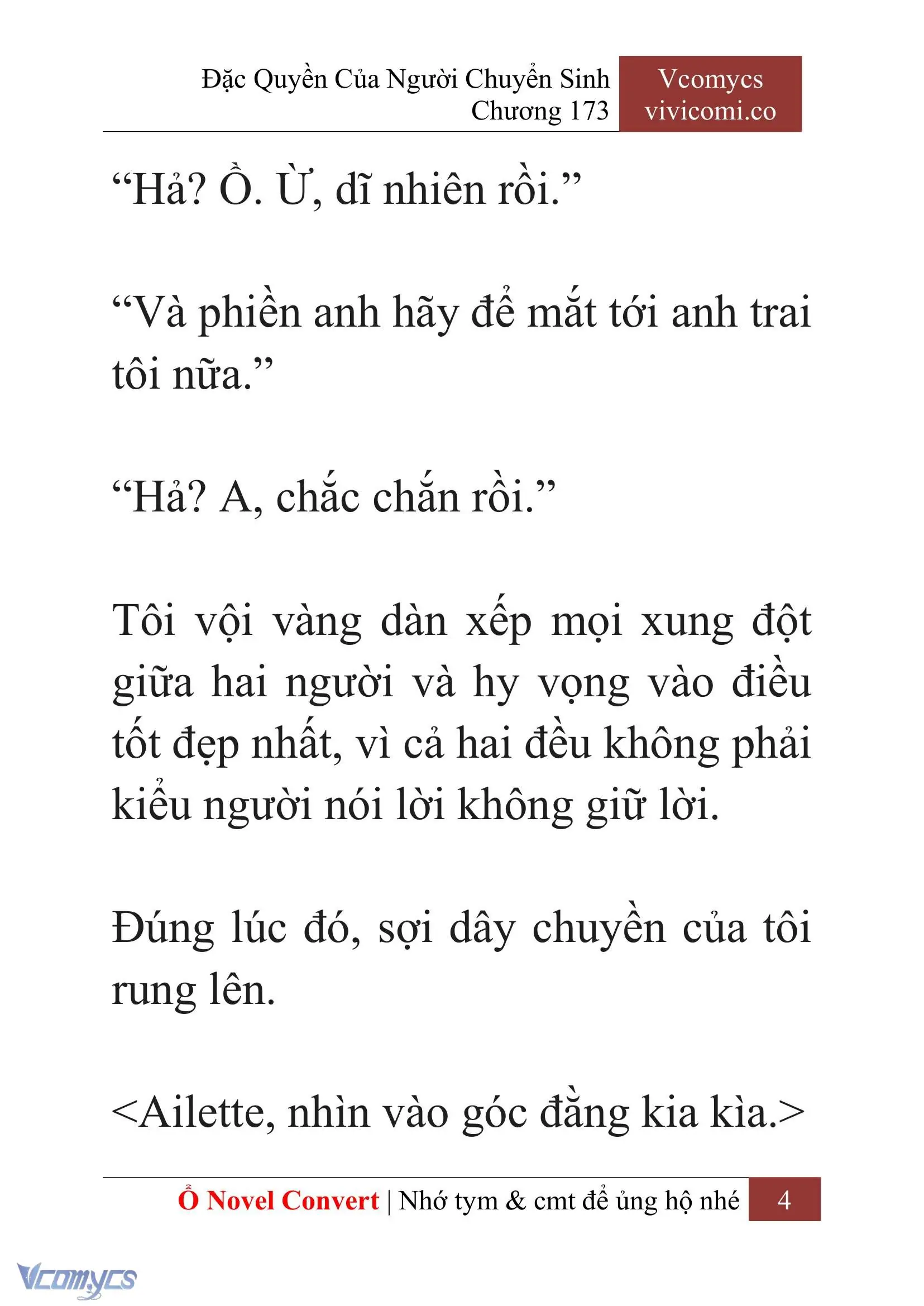 [Novel] Đặc Quyền Của Người Chuyển Sinh Chapter 173 - Trang 8