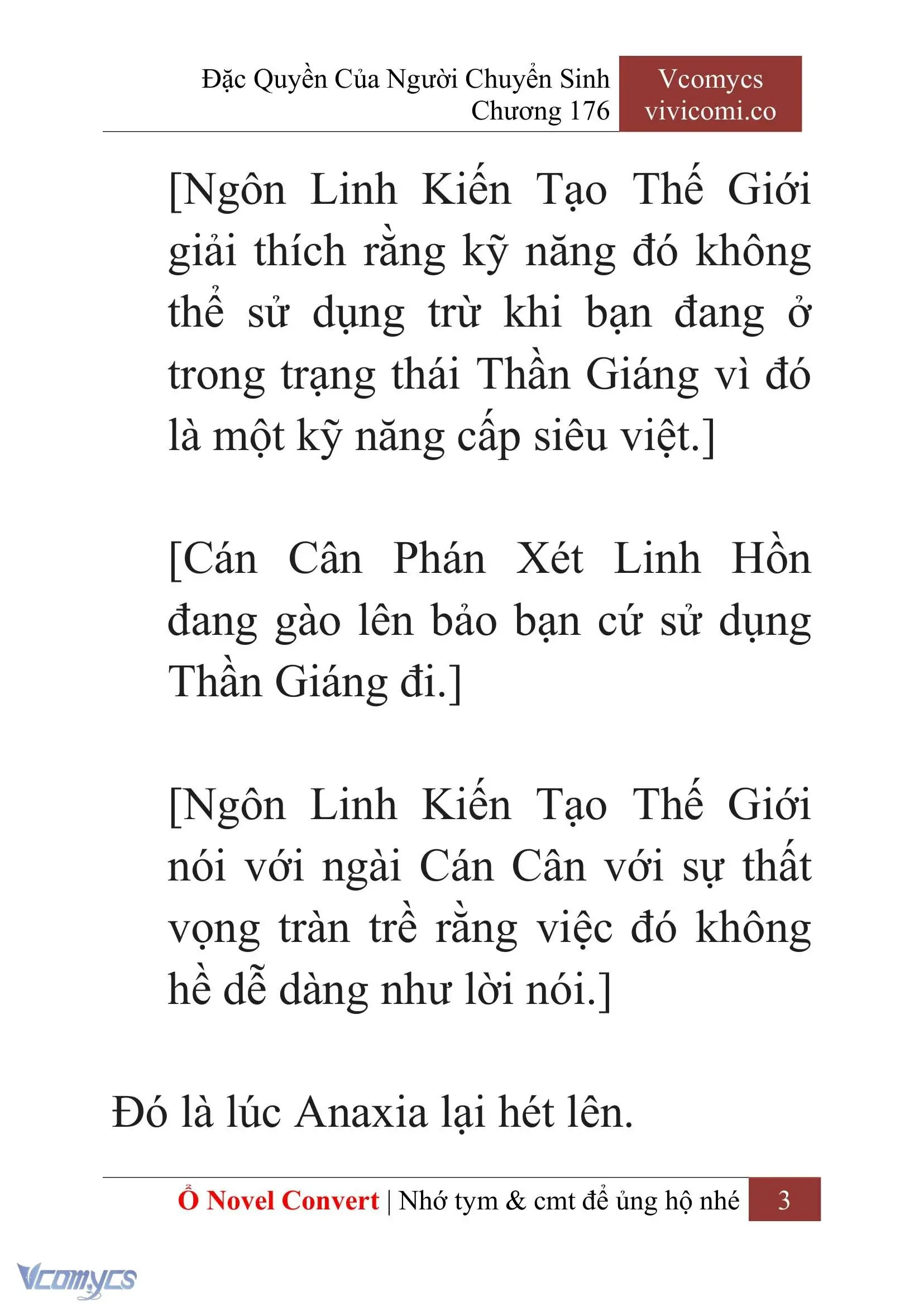 [Novel] Đặc Quyền Của Người Chuyển Sinh Chapter 176 - Trang 7