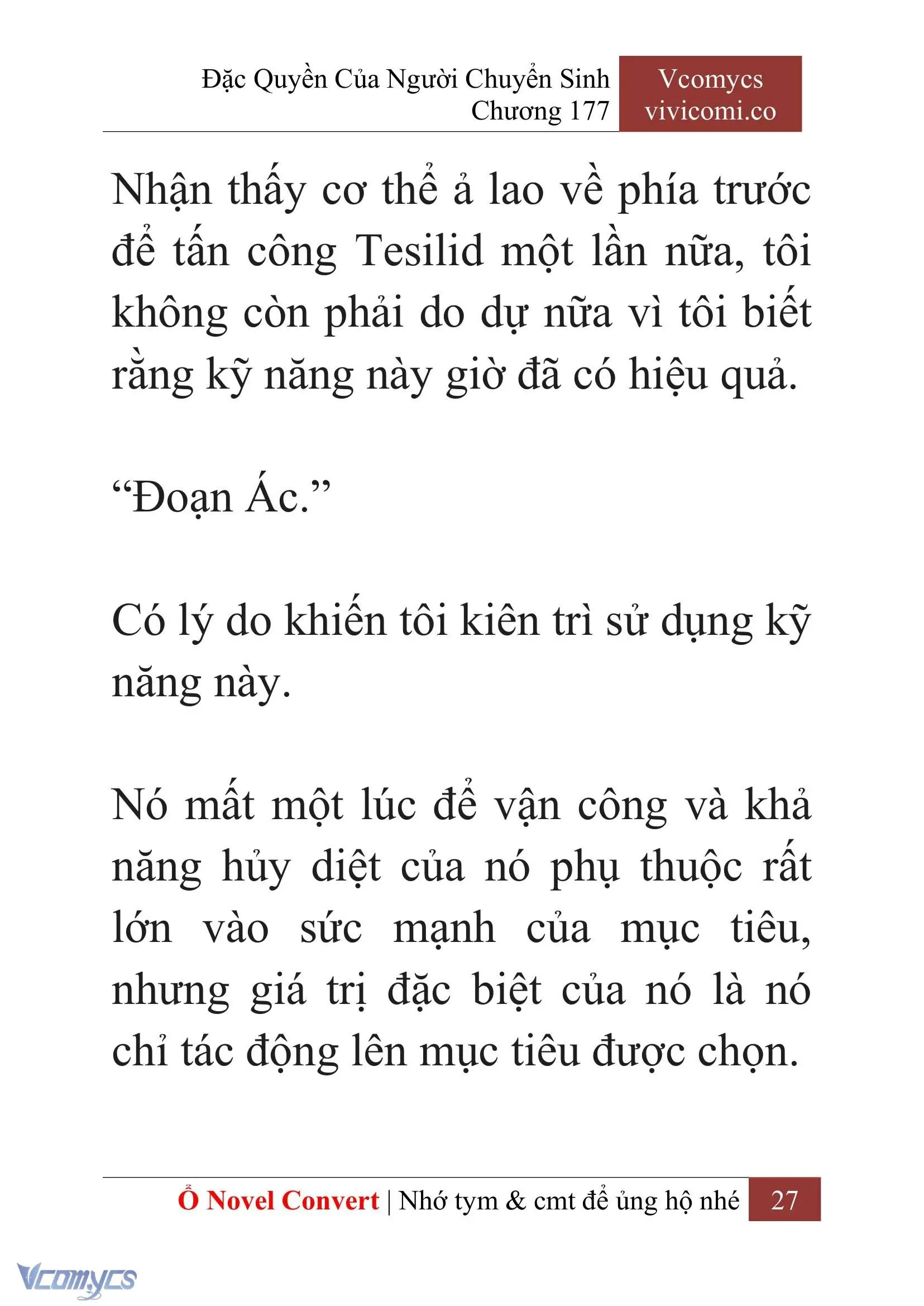 [Novel] Đặc Quyền Của Người Chuyển Sinh Chapter 177 - Trang 31