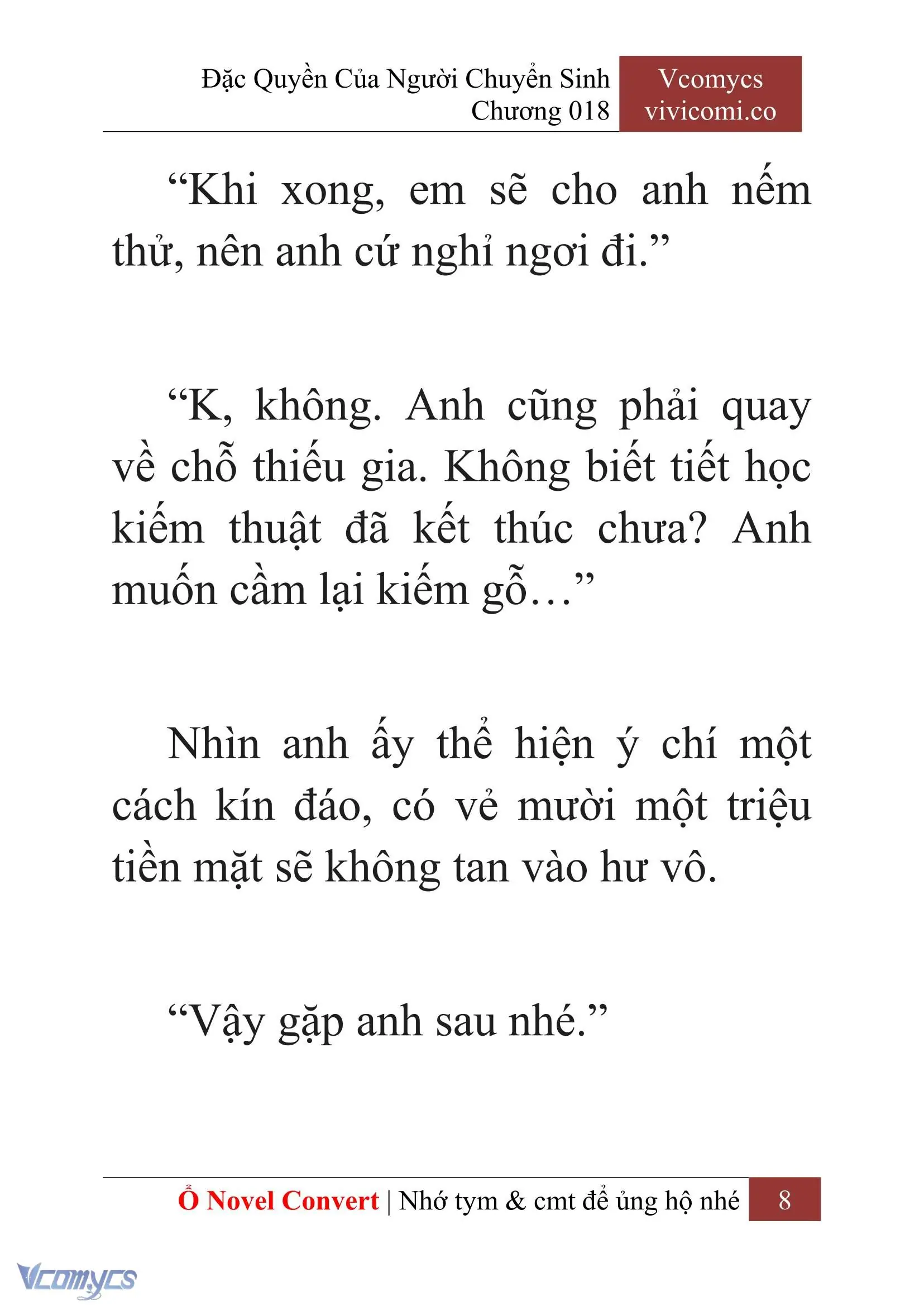 [Novel] Đặc Quyền Của Người Chuyển Sinh Chapter 18 - Trang 11