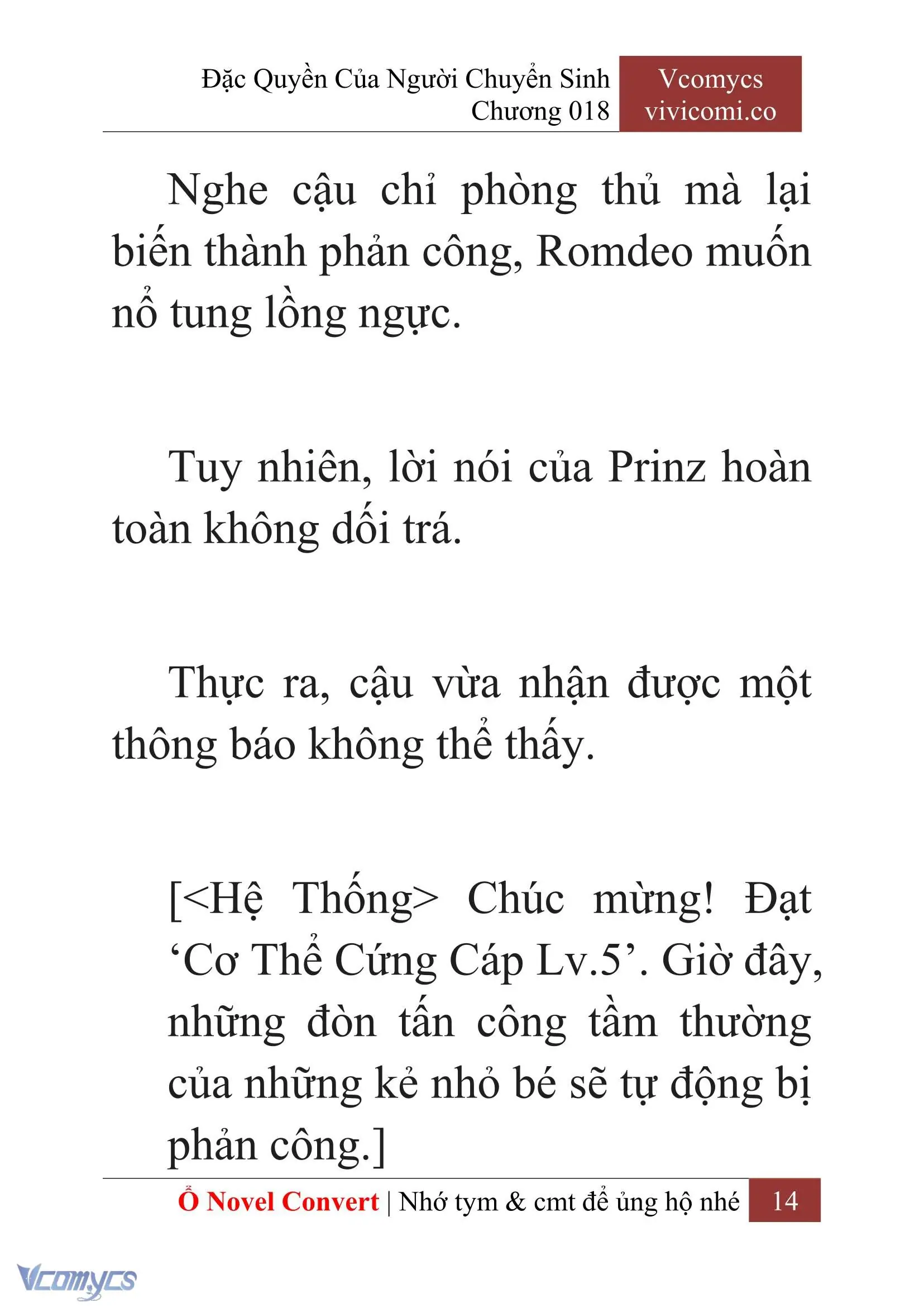 [Novel] Đặc Quyền Của Người Chuyển Sinh Chapter 18 - Trang 17