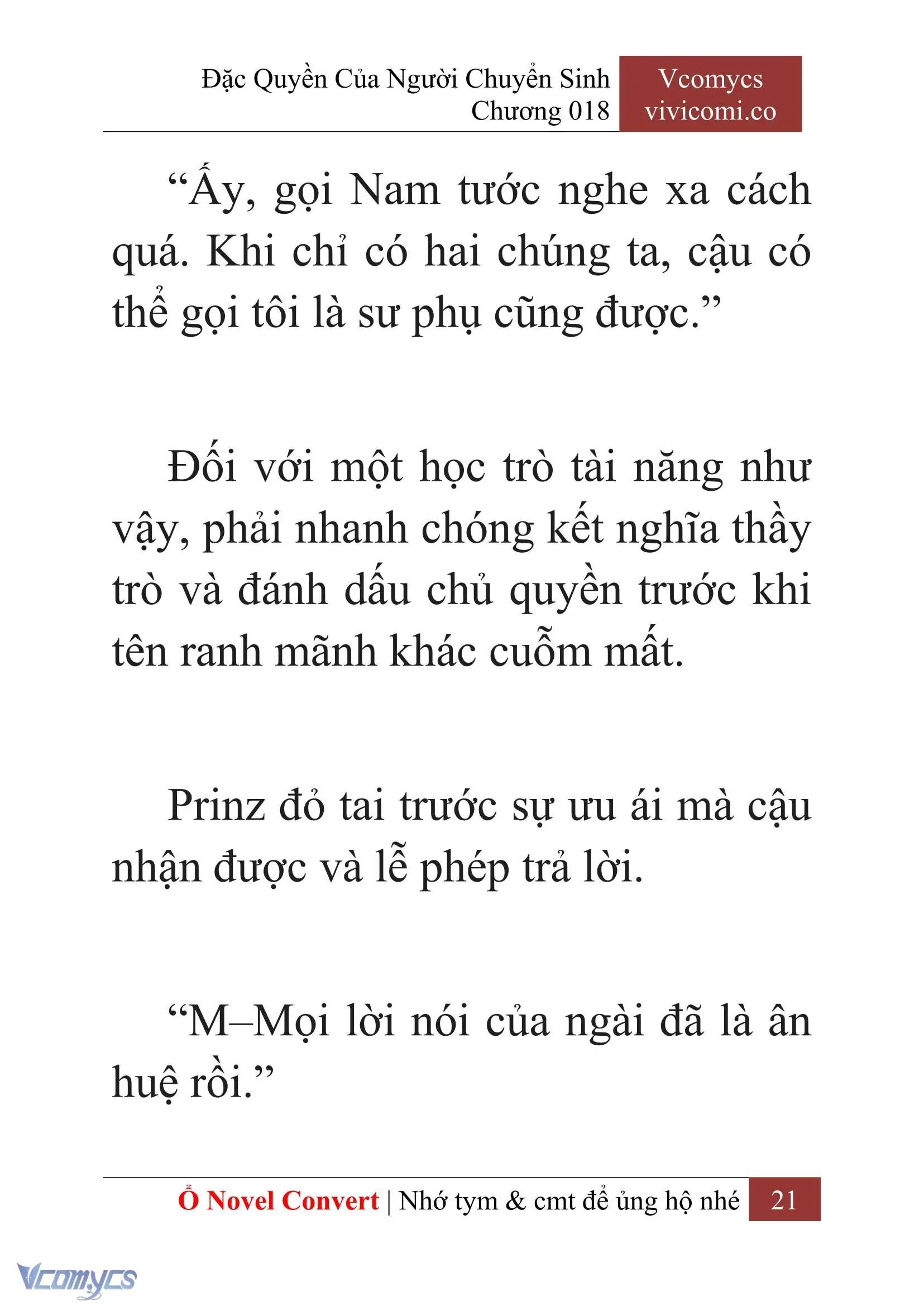 [Novel] Đặc Quyền Của Người Chuyển Sinh Chapter 18 - Trang 24