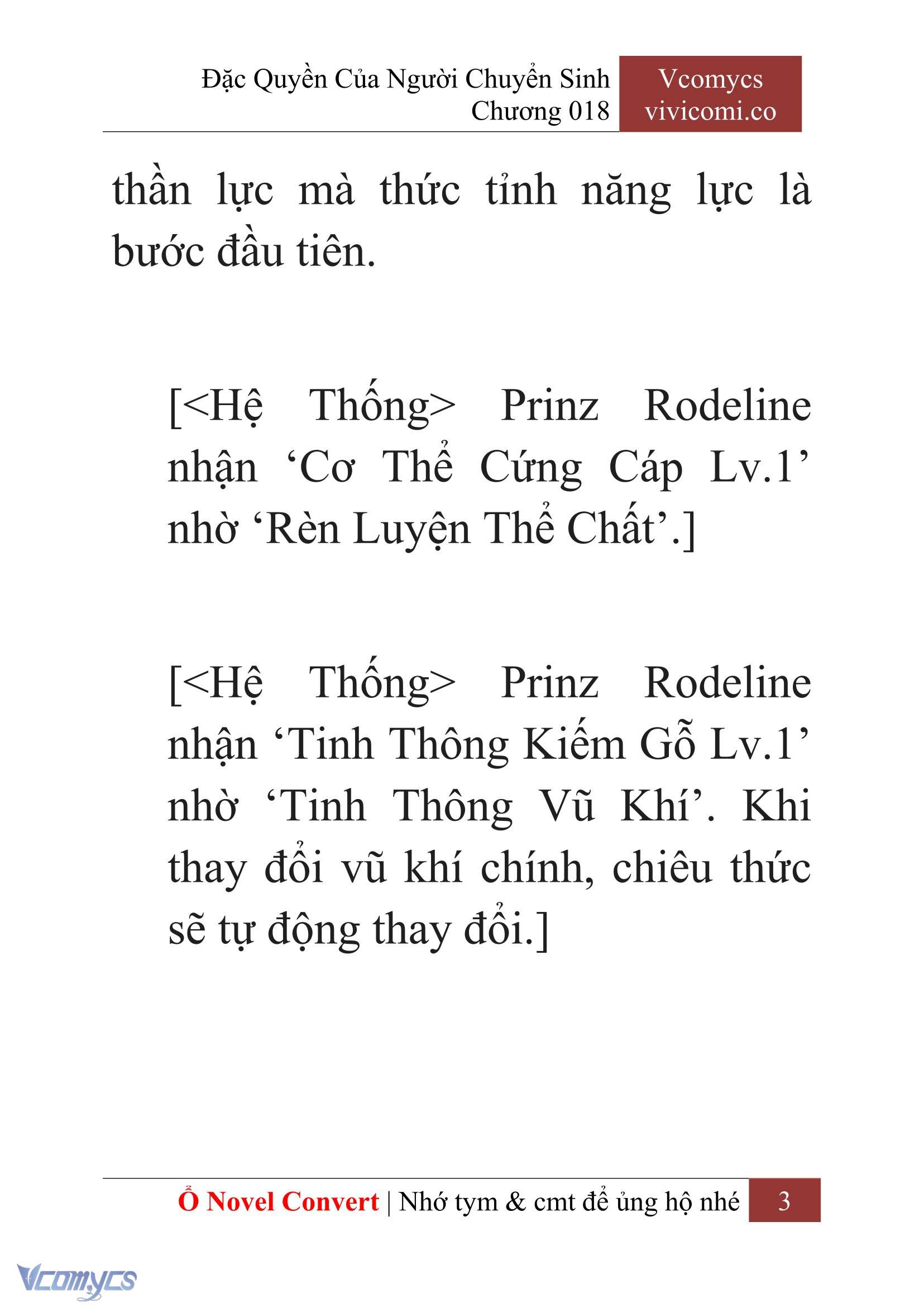 [Novel] Đặc Quyền Của Người Chuyển Sinh Chapter 18 - Trang 6