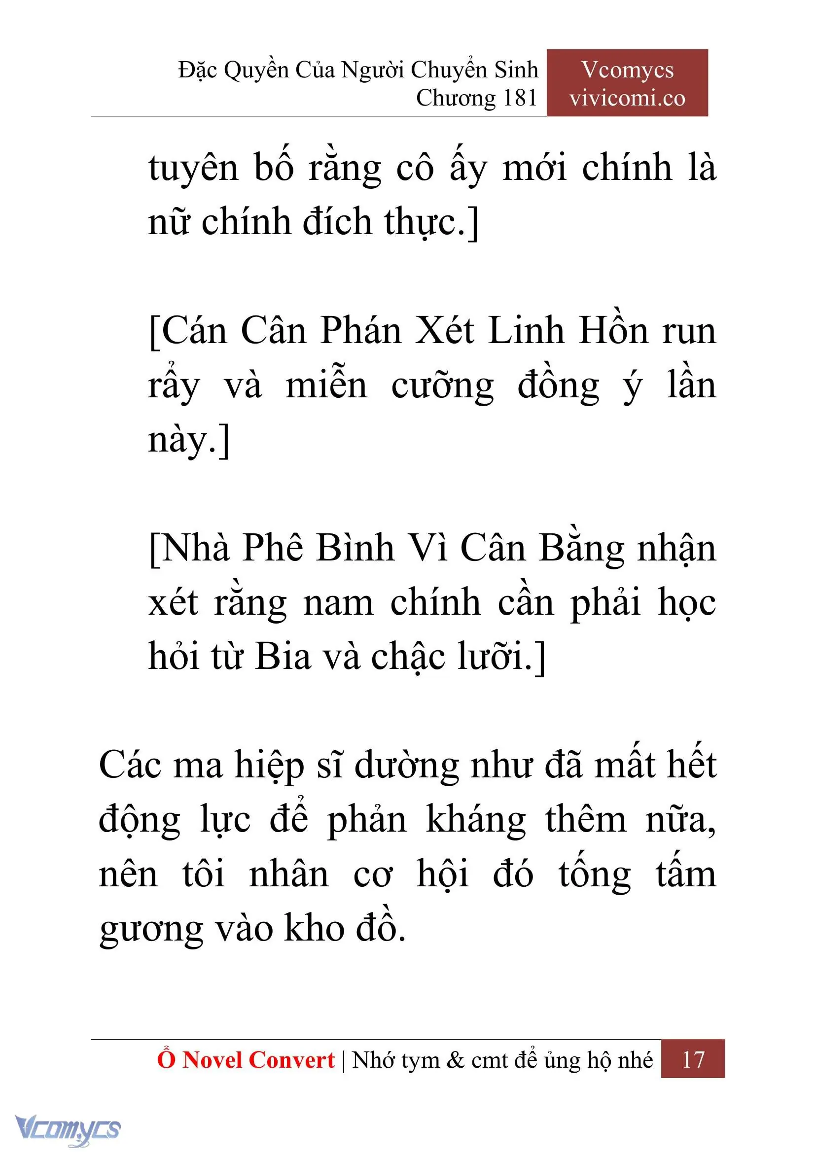[Novel] Đặc Quyền Của Người Chuyển Sinh Chapter 181 - Trang 21