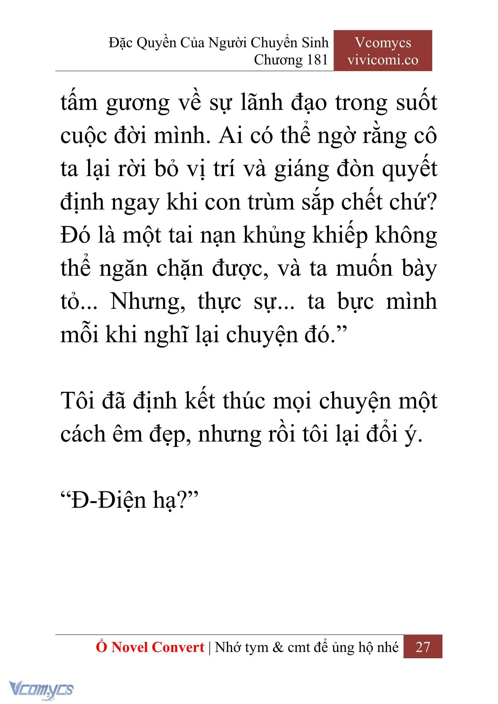[Novel] Đặc Quyền Của Người Chuyển Sinh Chapter 181 - Trang 31