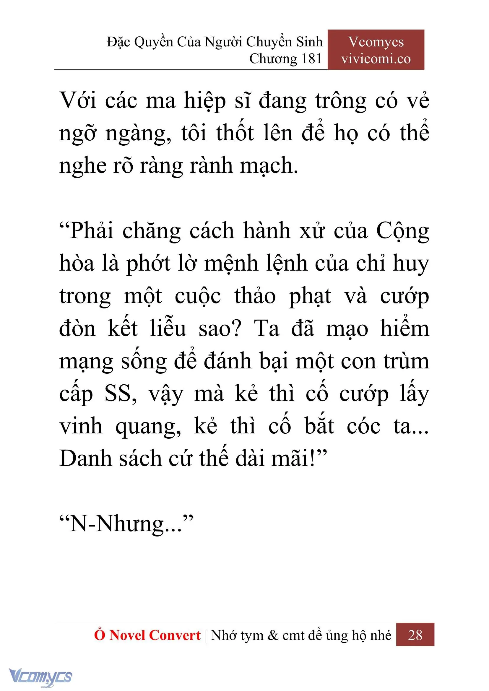 [Novel] Đặc Quyền Của Người Chuyển Sinh Chapter 181 - Trang 32