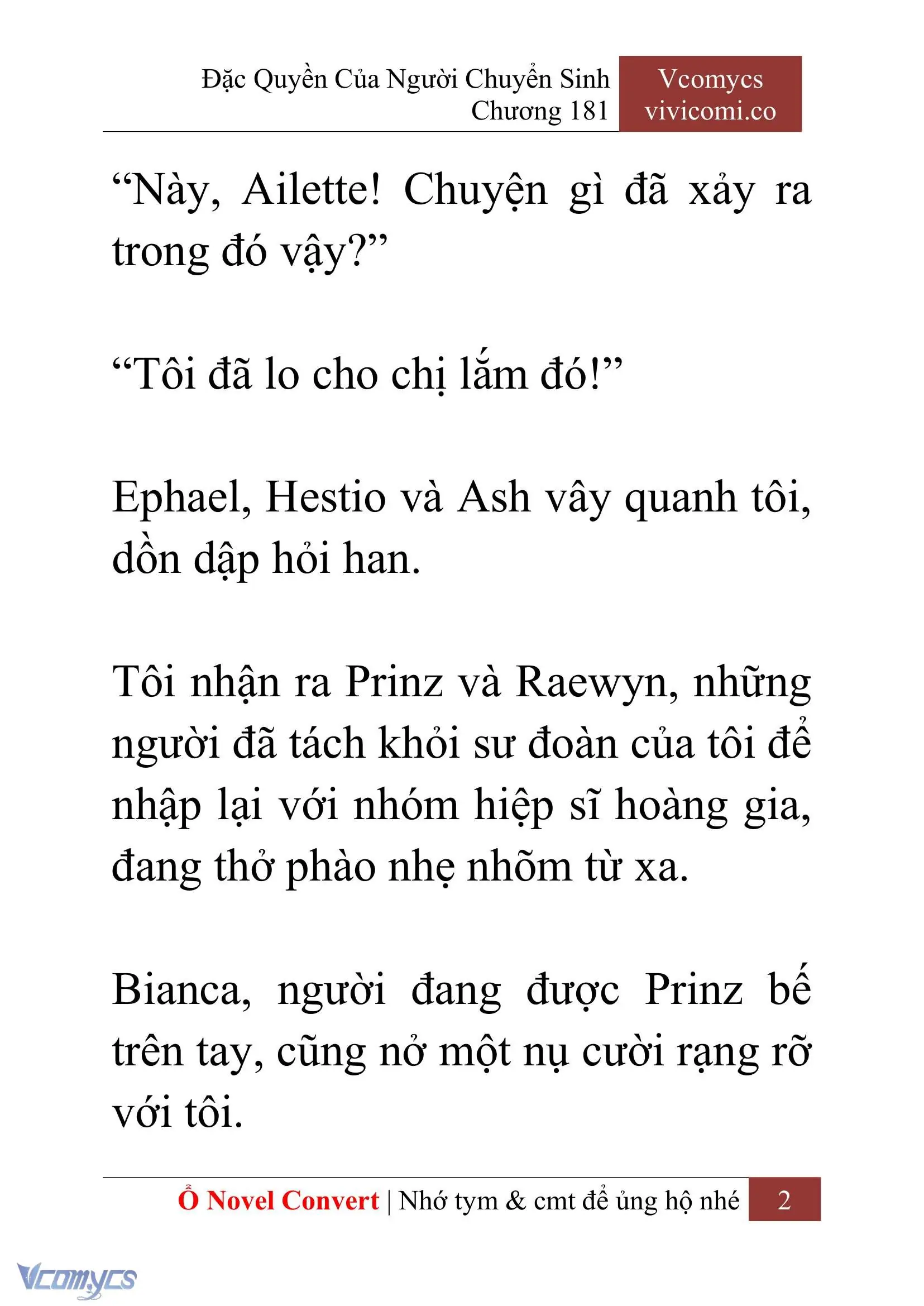 [Novel] Đặc Quyền Của Người Chuyển Sinh Chapter 181 - Trang 6