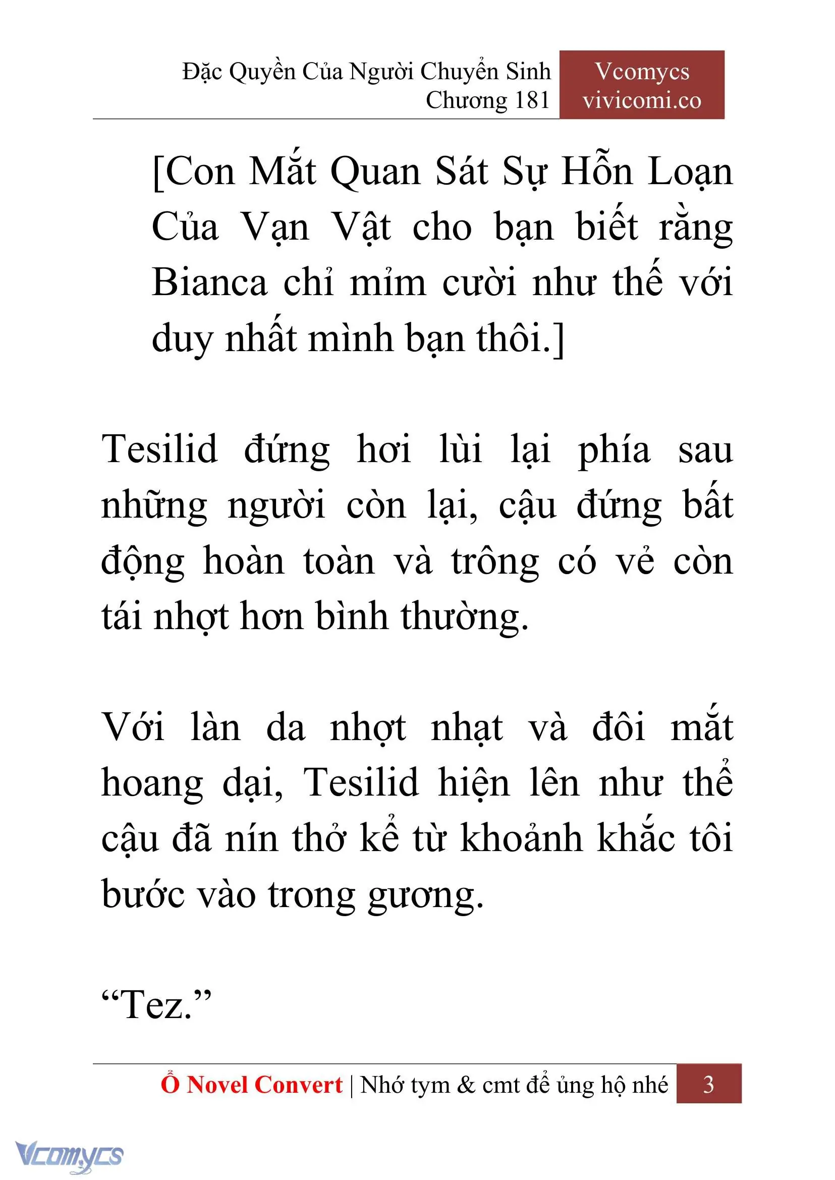 [Novel] Đặc Quyền Của Người Chuyển Sinh Chapter 181 - Trang 7