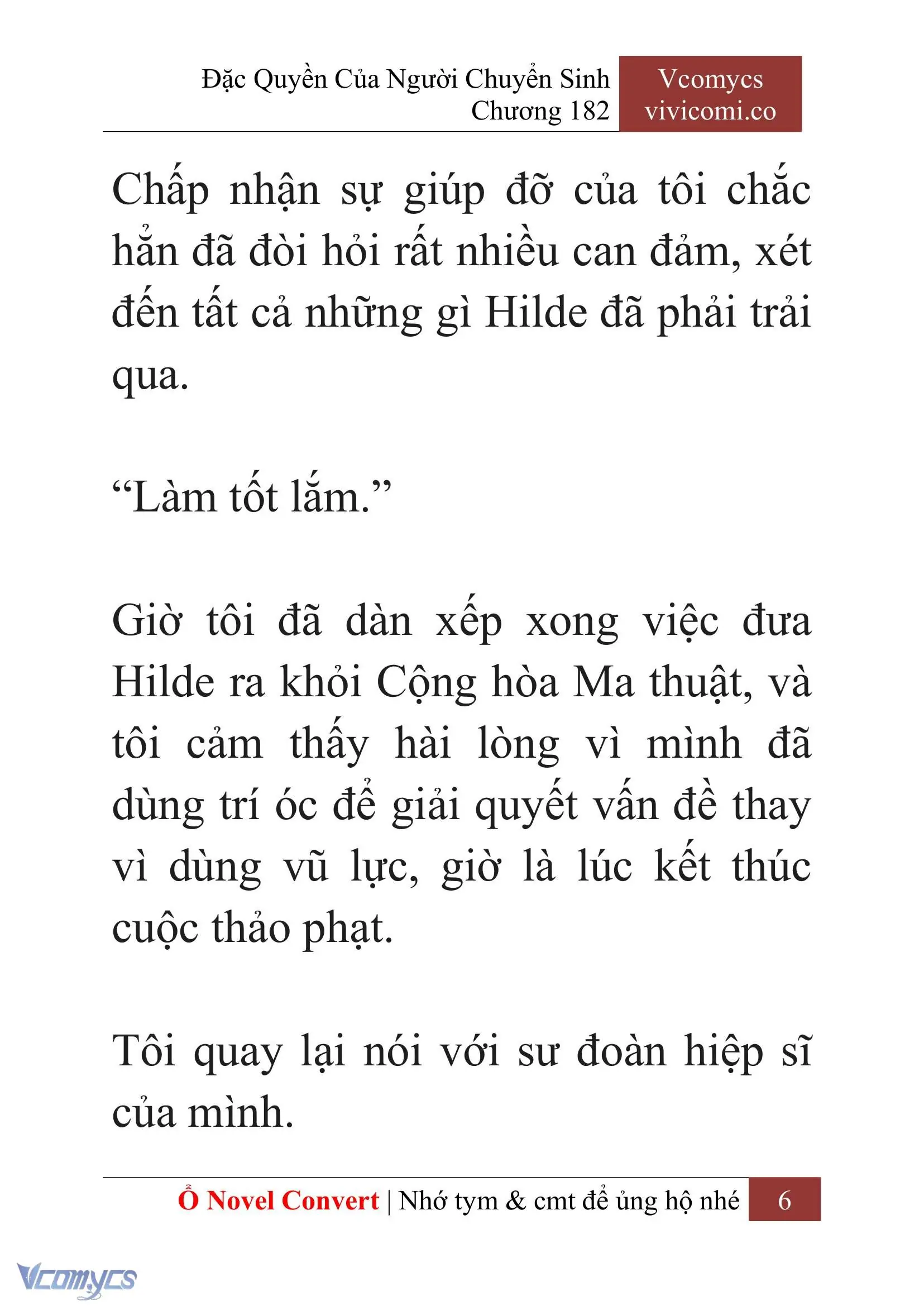 [Novel] Đặc Quyền Của Người Chuyển Sinh Chapter 182 - Trang 10