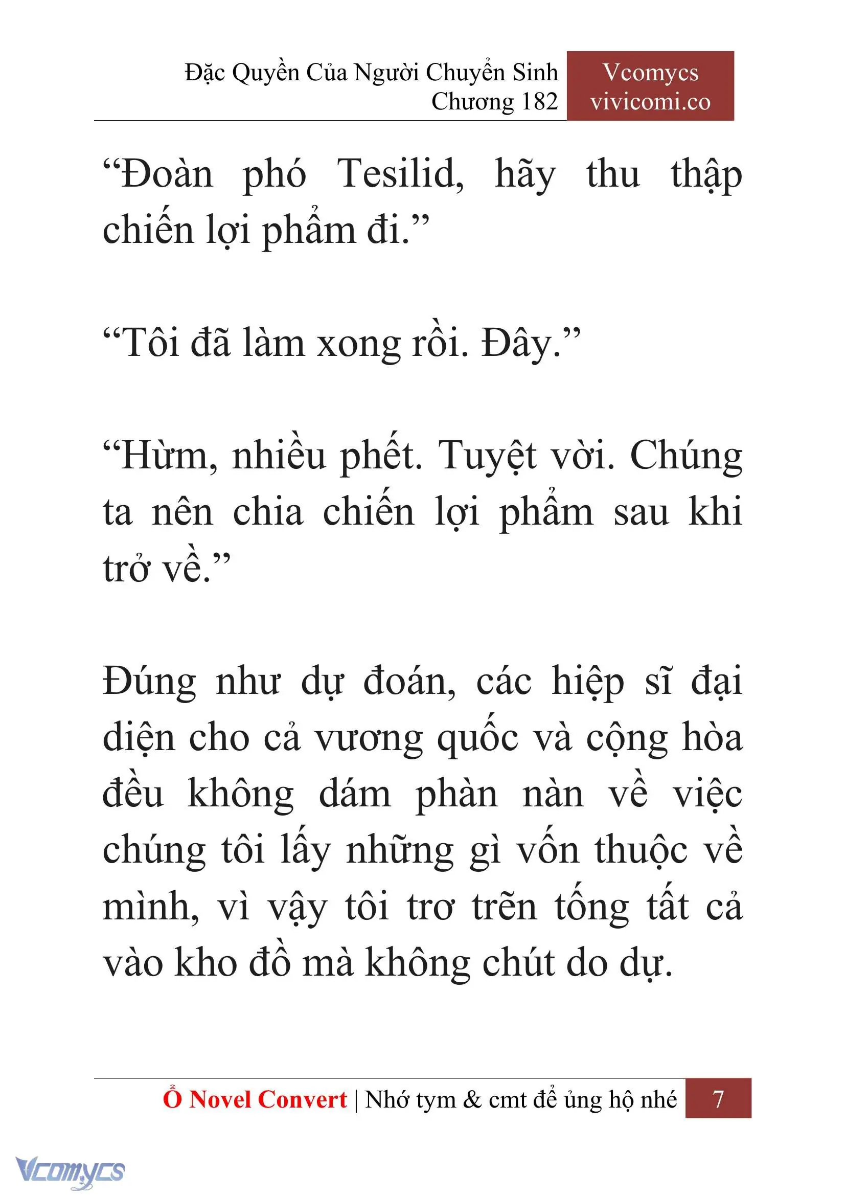 [Novel] Đặc Quyền Của Người Chuyển Sinh Chapter 182 - Trang 11